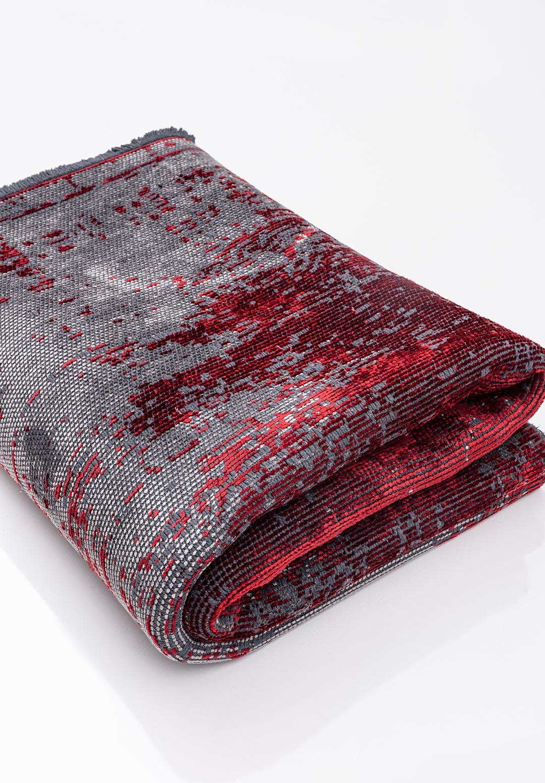 SURFACE GREY - RED RUG