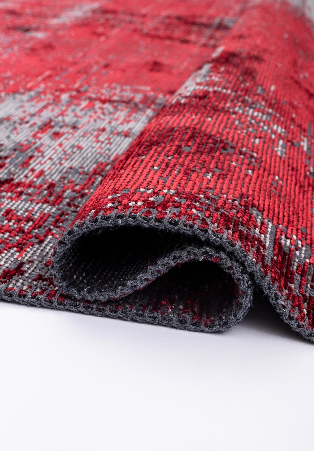 SURFACE GREY - RED RUG