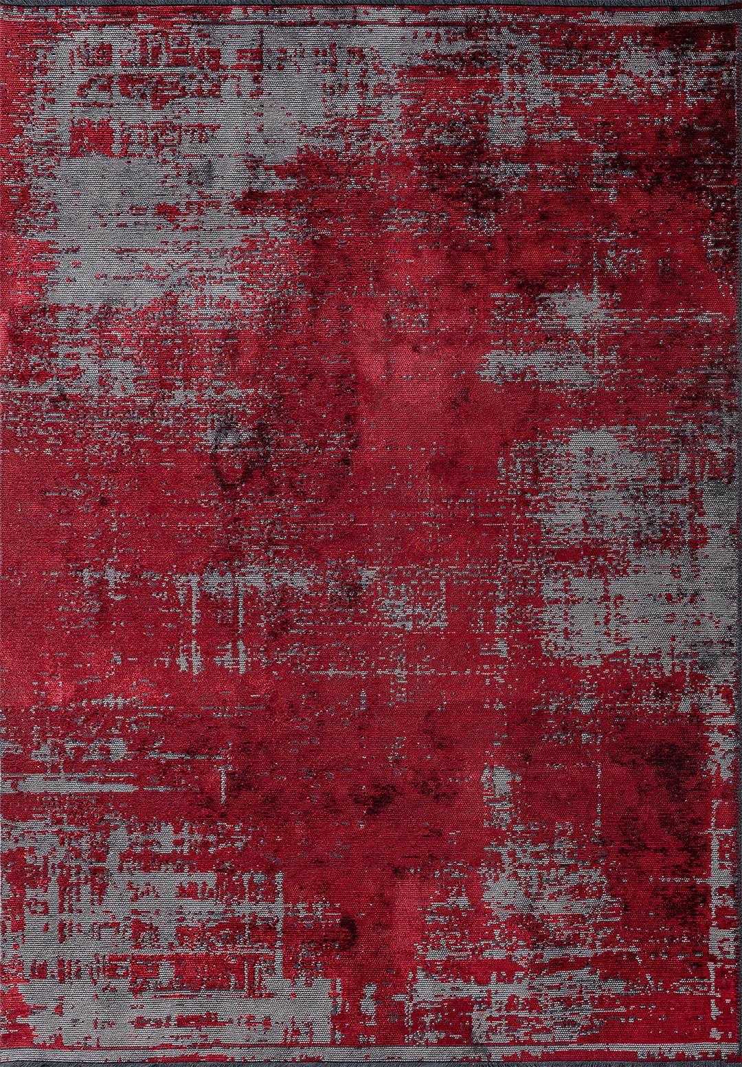 SURFACE GREY - RED RUG