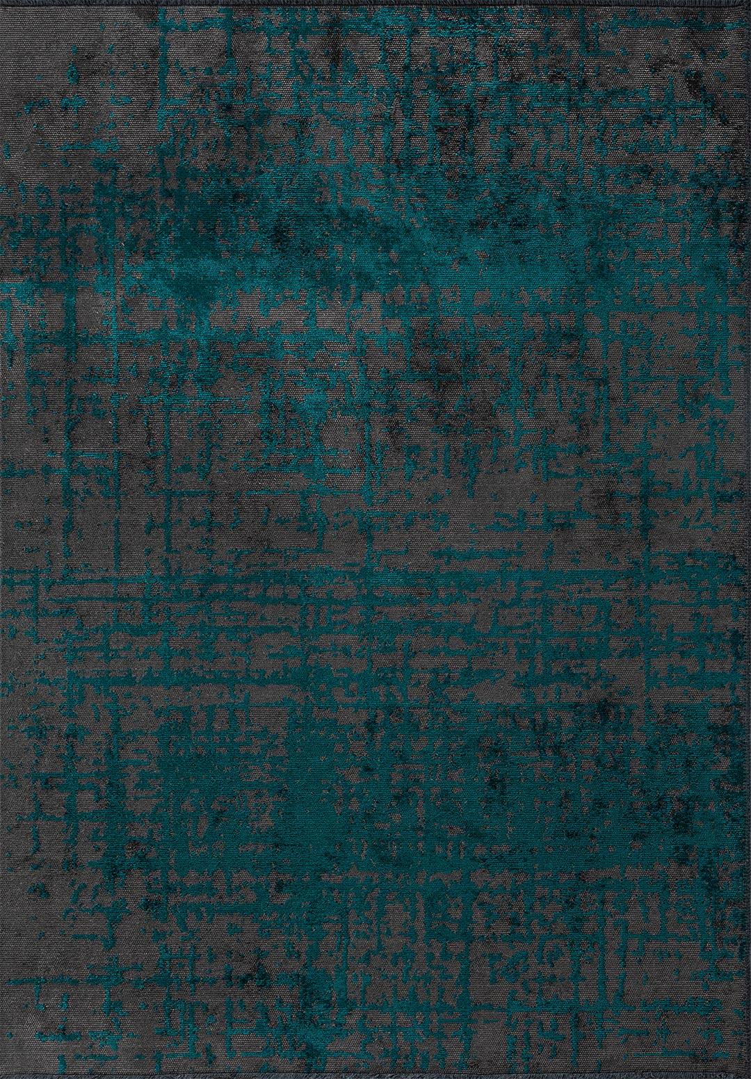 SPARK ANTHRACITE - DARK TURQUOISE RUG