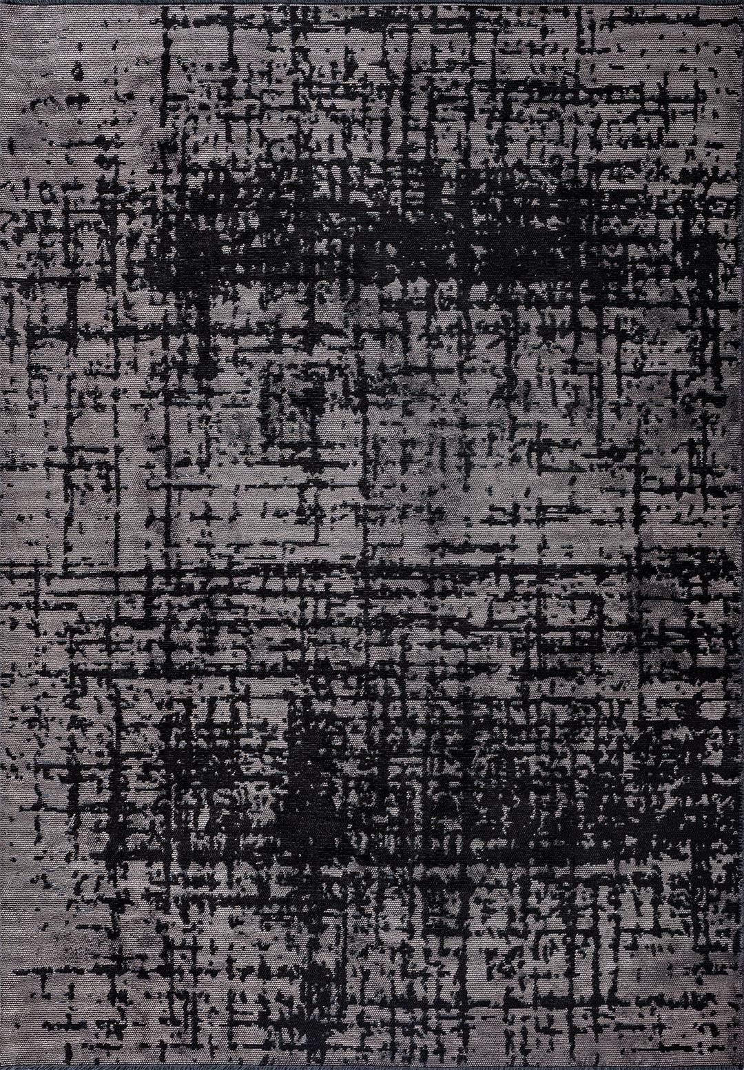 SPARK DARK GREY - BLACK RUG