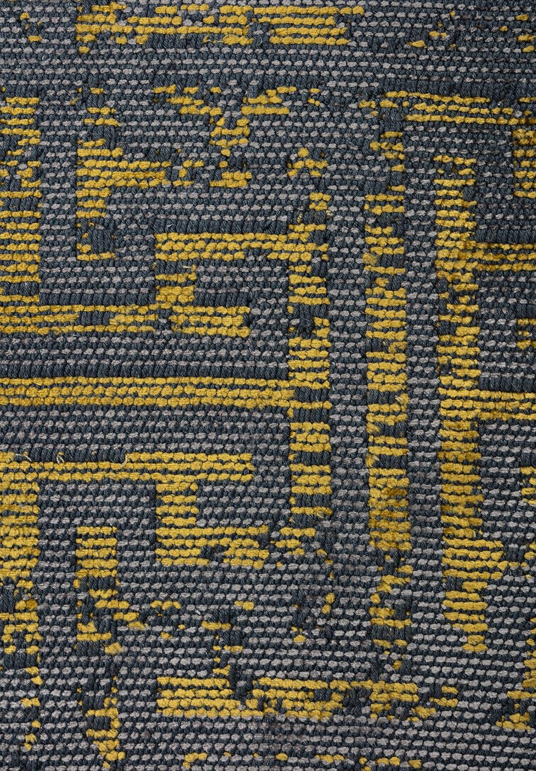 LABYRINTH GREY - YELLOW RUG