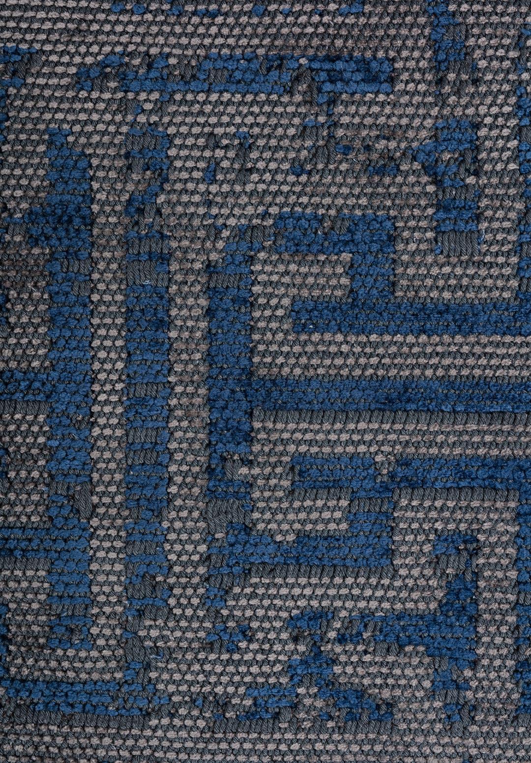 LABYRINTH GREY - NAVY BLUE RUG