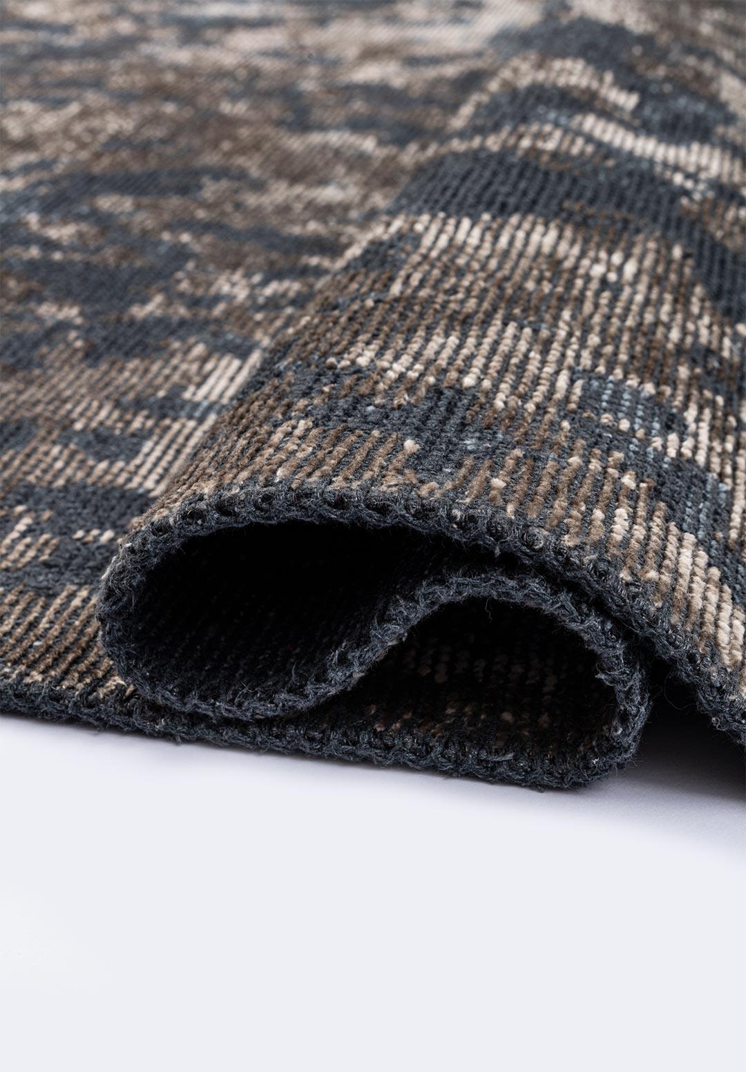 SEAL BLUE - BEIGE RUG