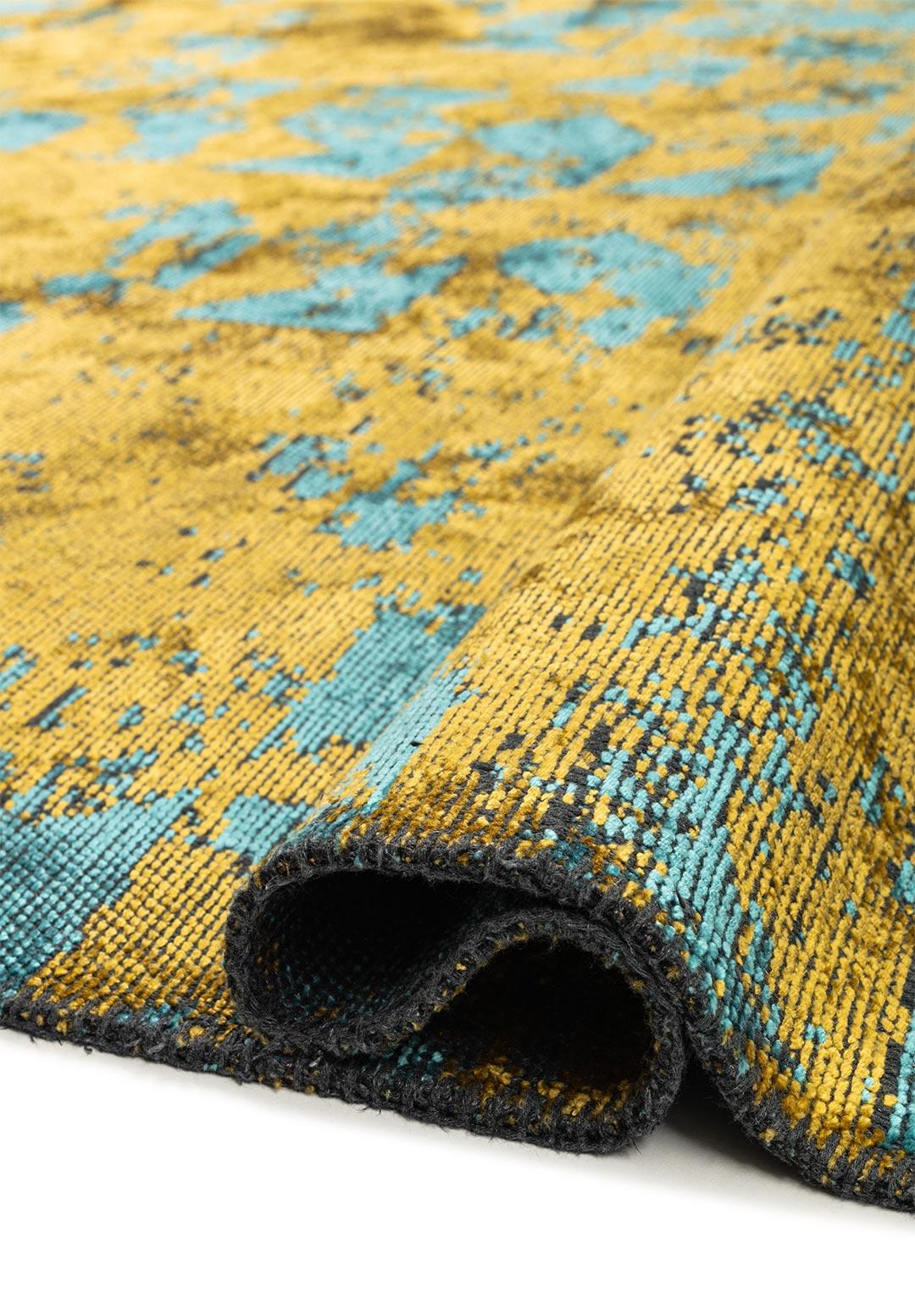 TRIANGLE YELLOW - TURQUOISE RUG