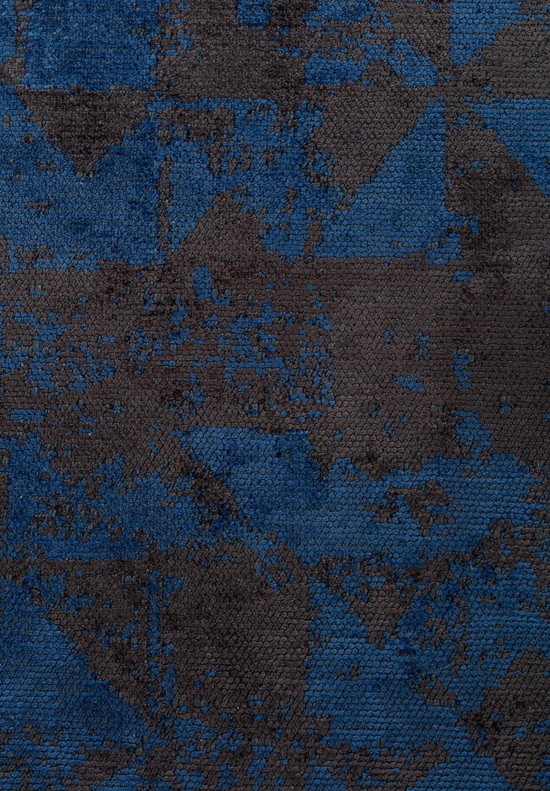 TRIANGLE CHARCOAL - NAVY BLUE RUG