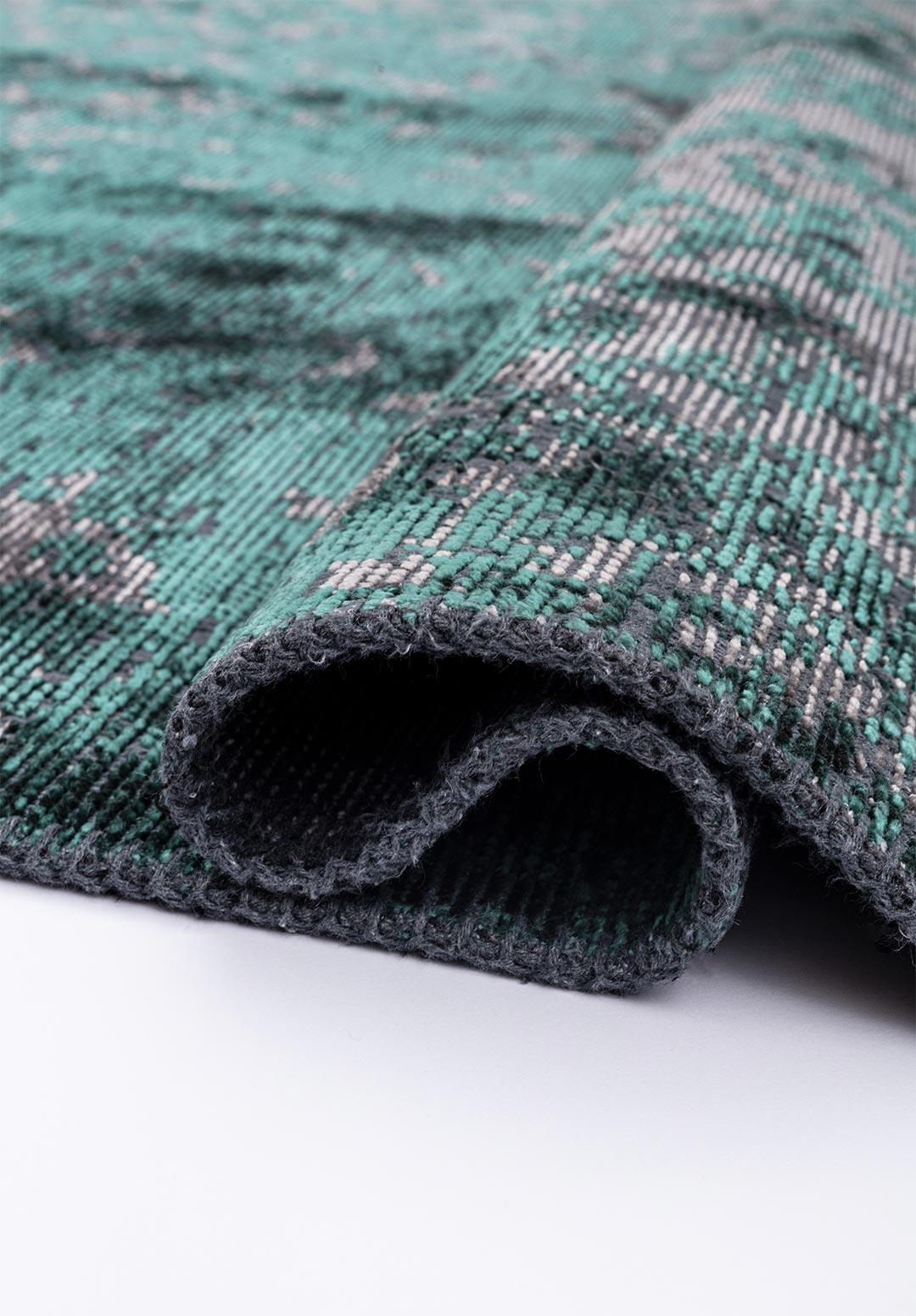 GRACE DARK GREEN - GREY RUG