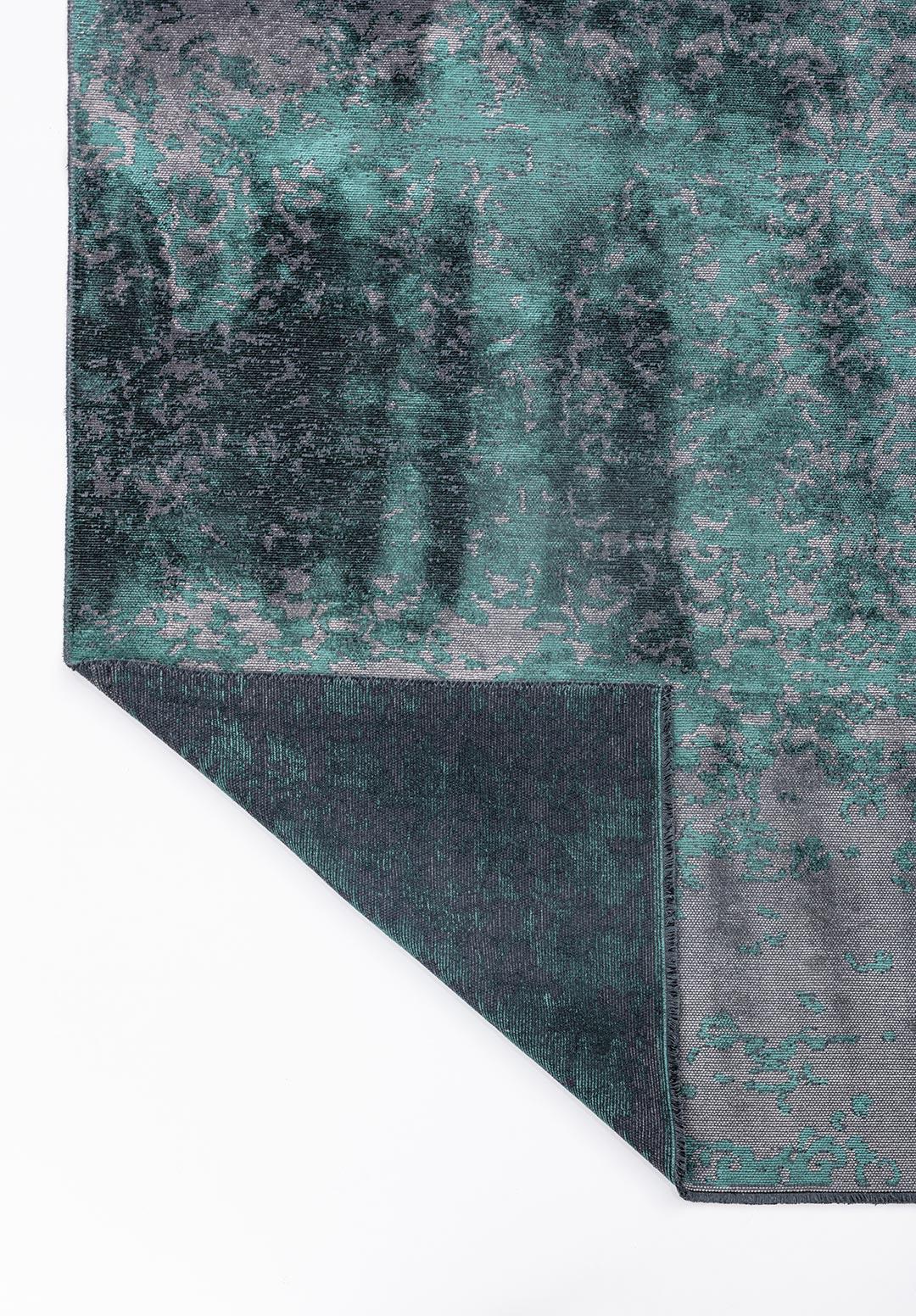 GRACE DARK GREEN - GREY RUG