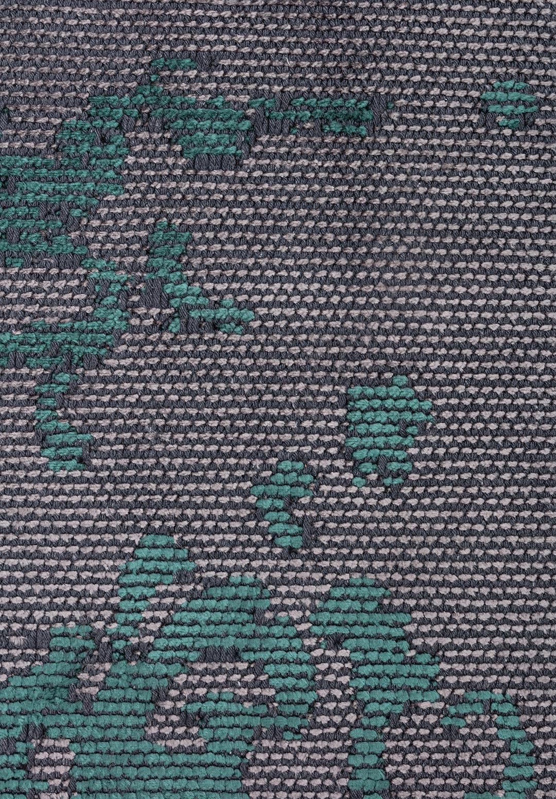 GRACE DARK GREEN - GREY RUG