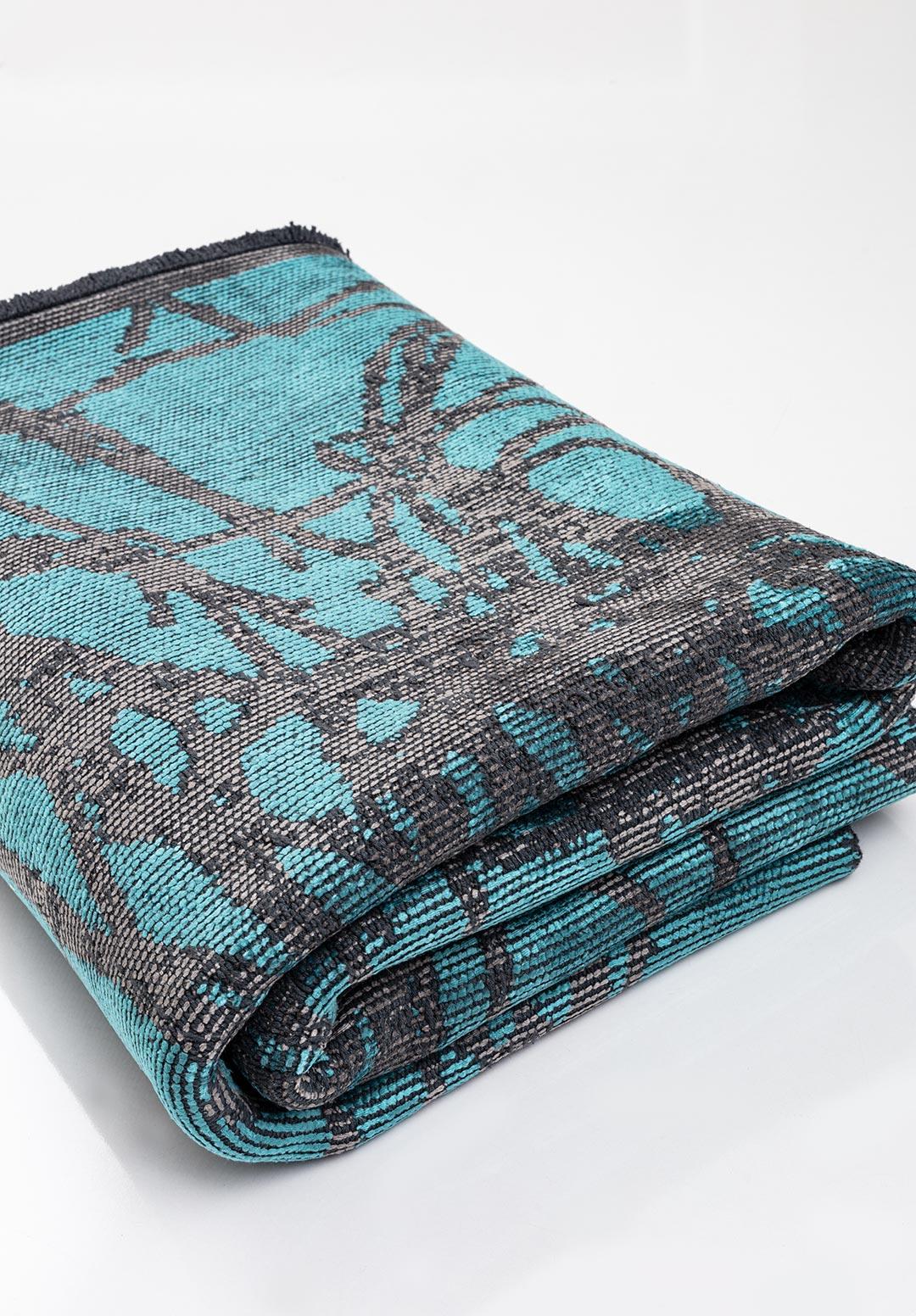 SPLASH TURQUOISE - GREY RUG