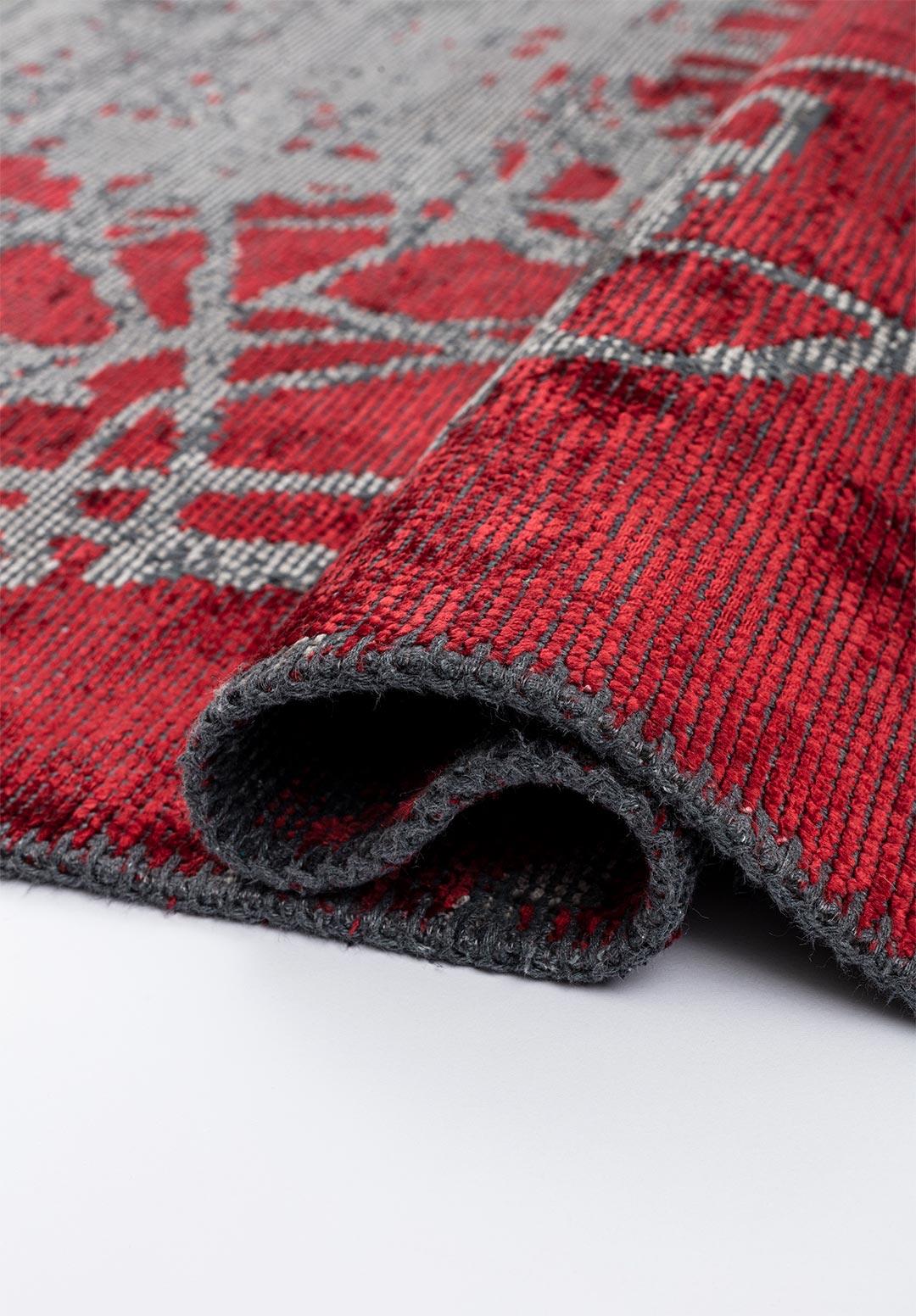 SPLASH RED - GREY RUG