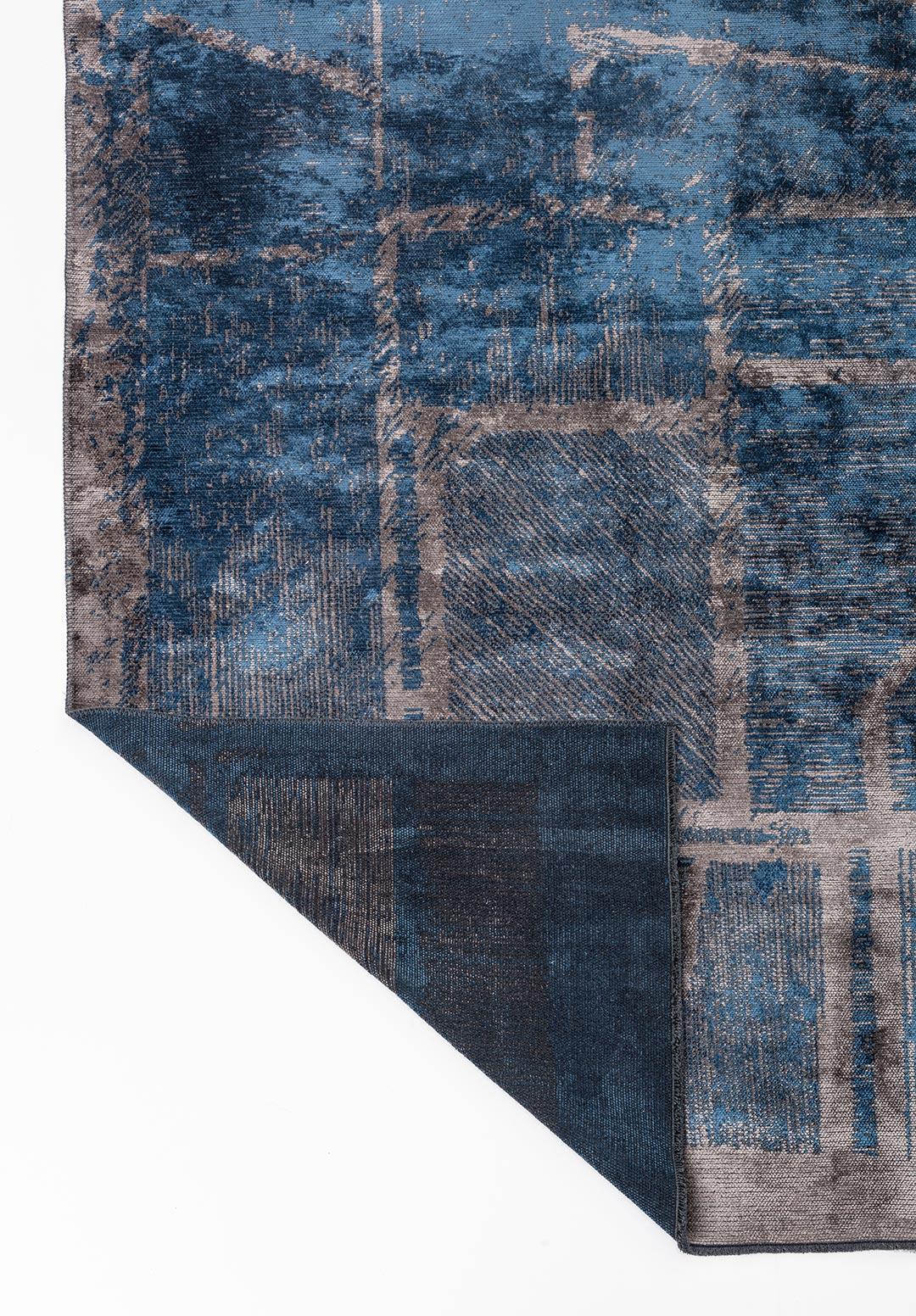 PANORAMA NAVY BLUE - DARK GREY RUG