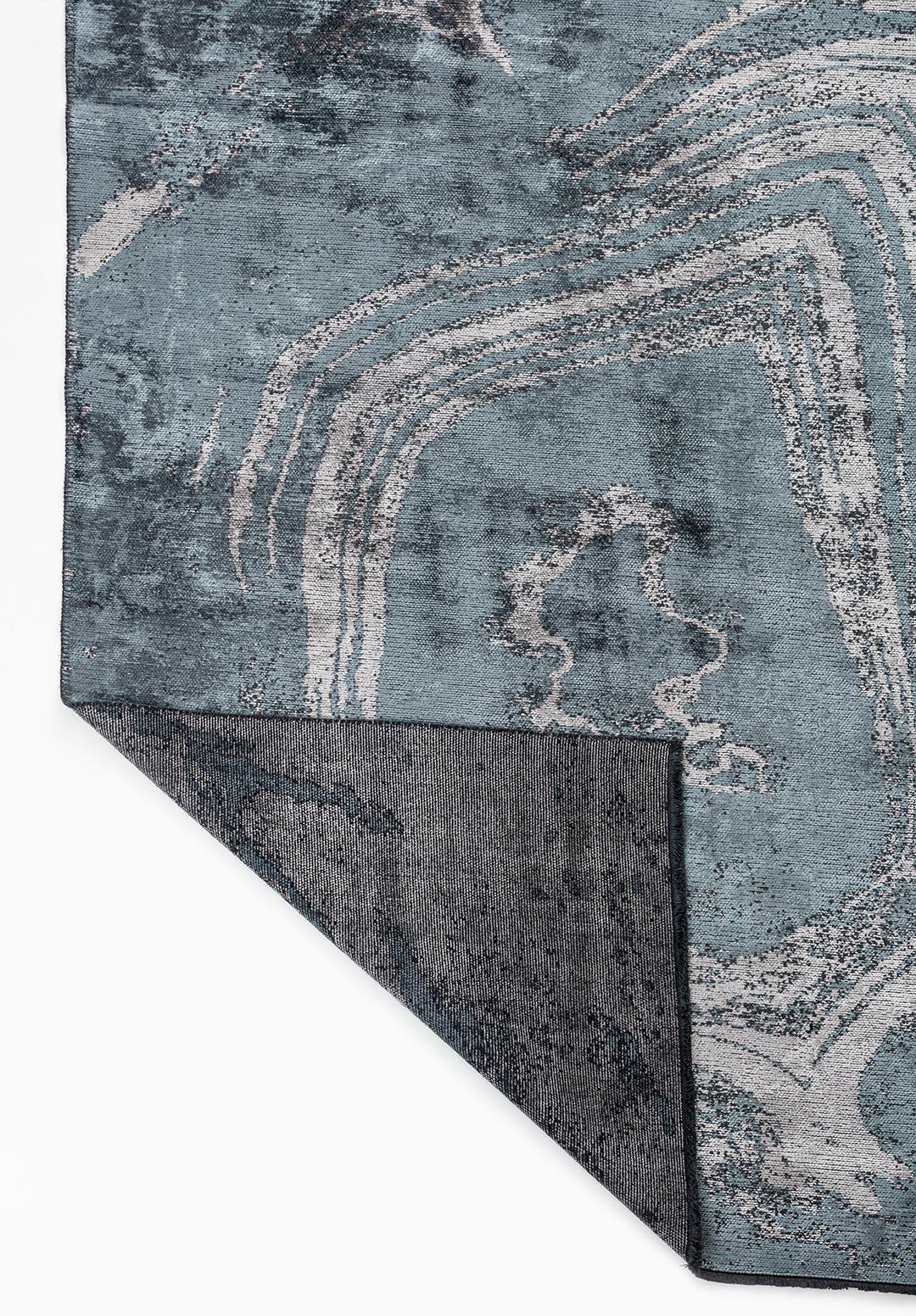 SMOKE LIGHT GREY - BLUE RUG