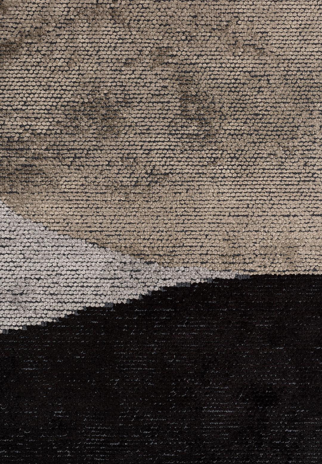 METEOR BLACK - NOUGAT - LIGHT GREY RUG