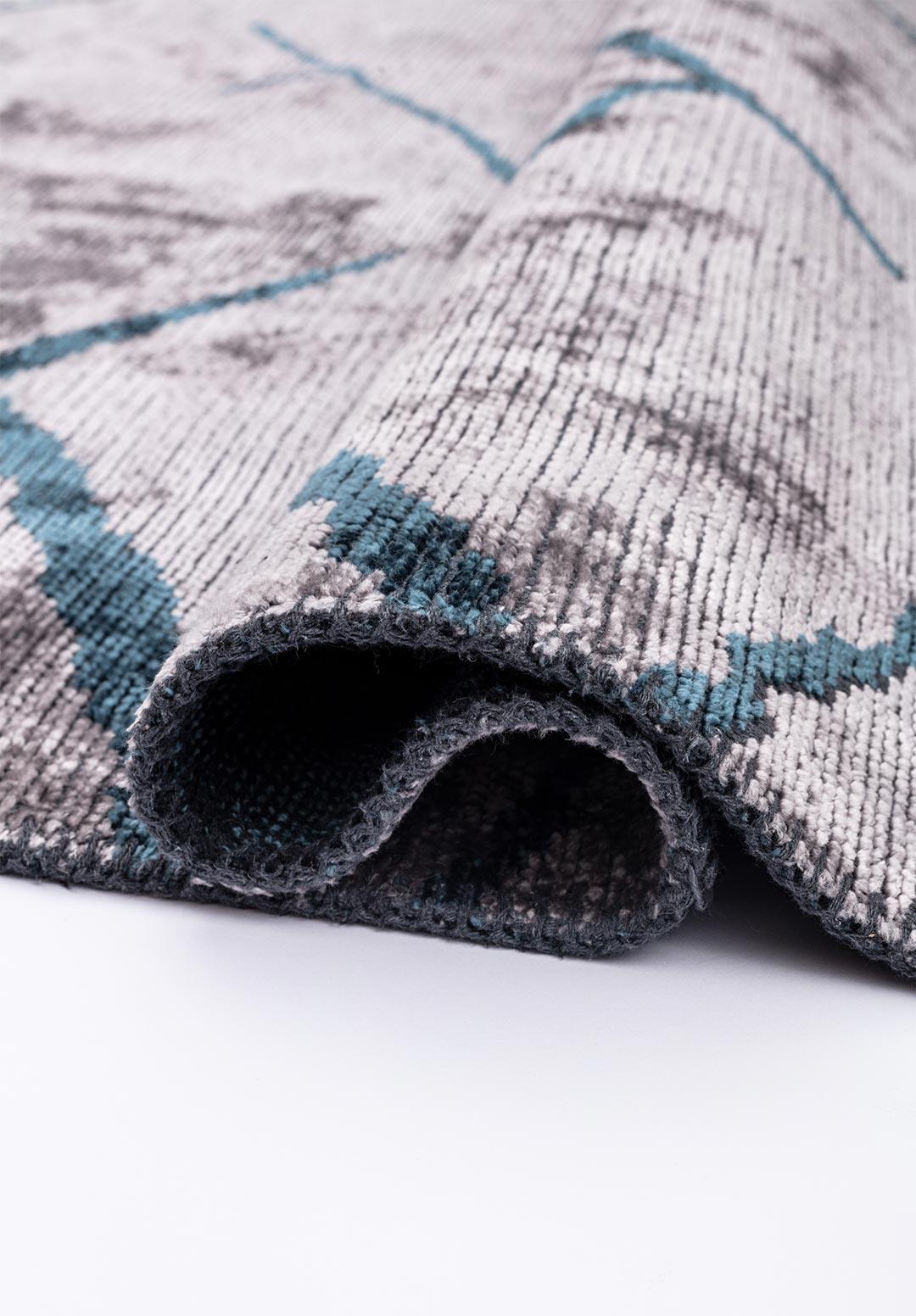 WAVE PETROL - LIGHT GREY RUG