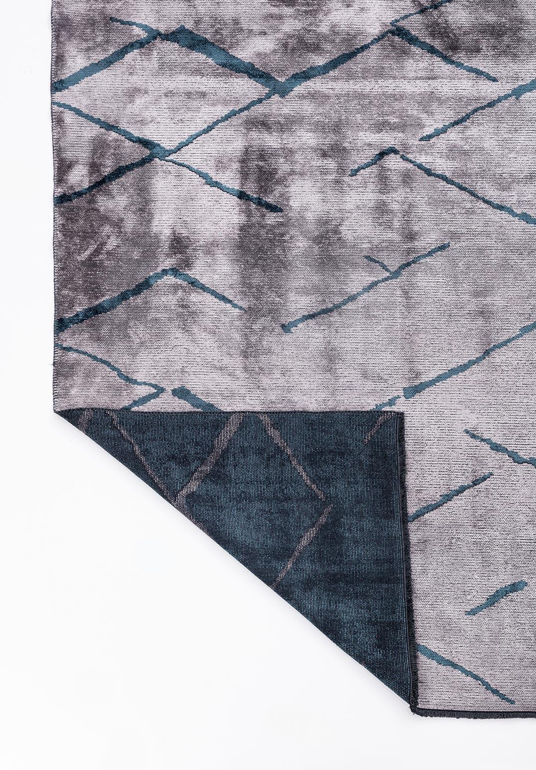 WAVE PETROL - LIGHT GREY RUG
