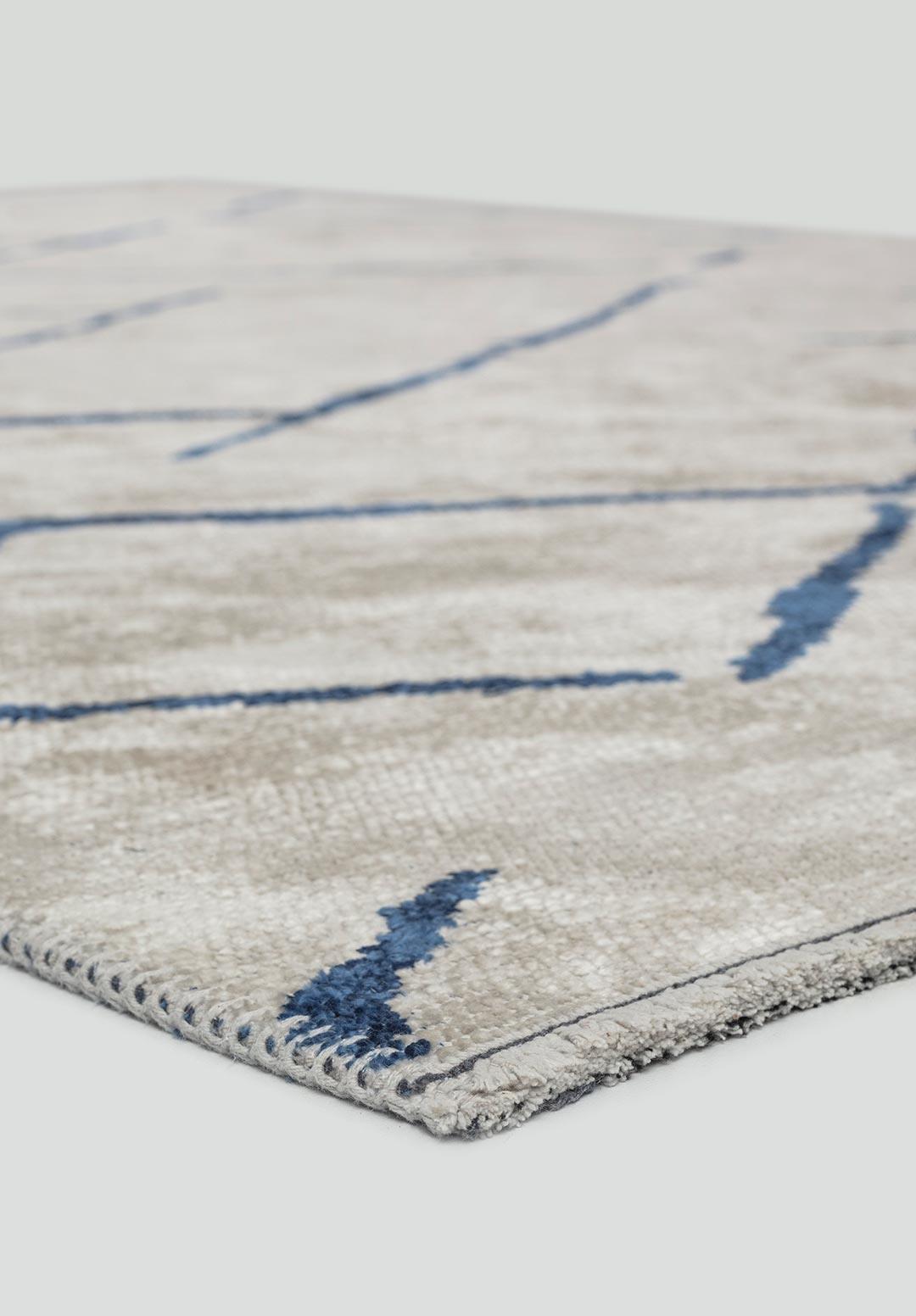 WAVE NAVY BLUE - ECRU RUG