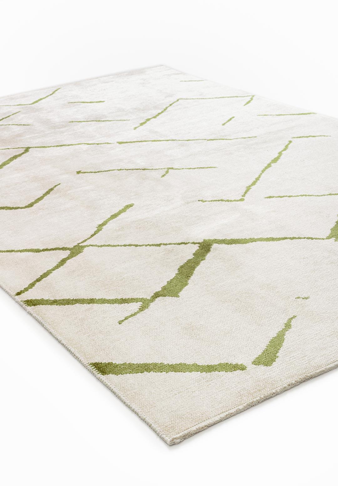 WAVE GREEN - ECRU RUG