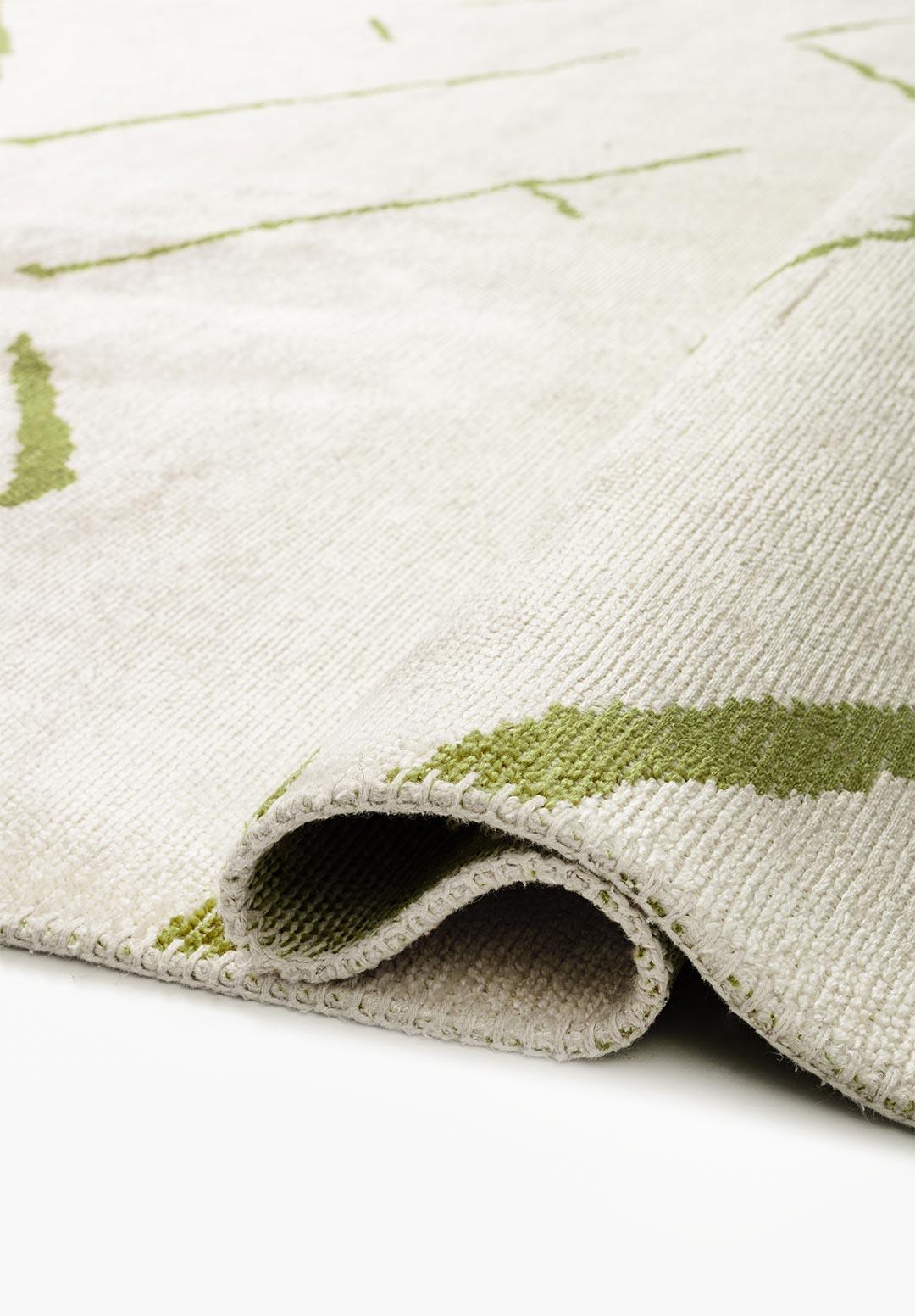 WAVE GREEN - ECRU RUG