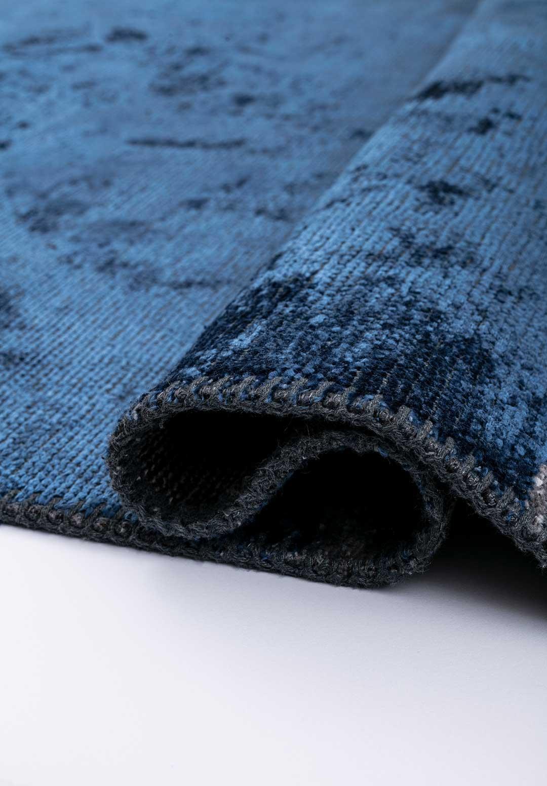 CAGE NAVY BLUE - LIGHT GREY RUG