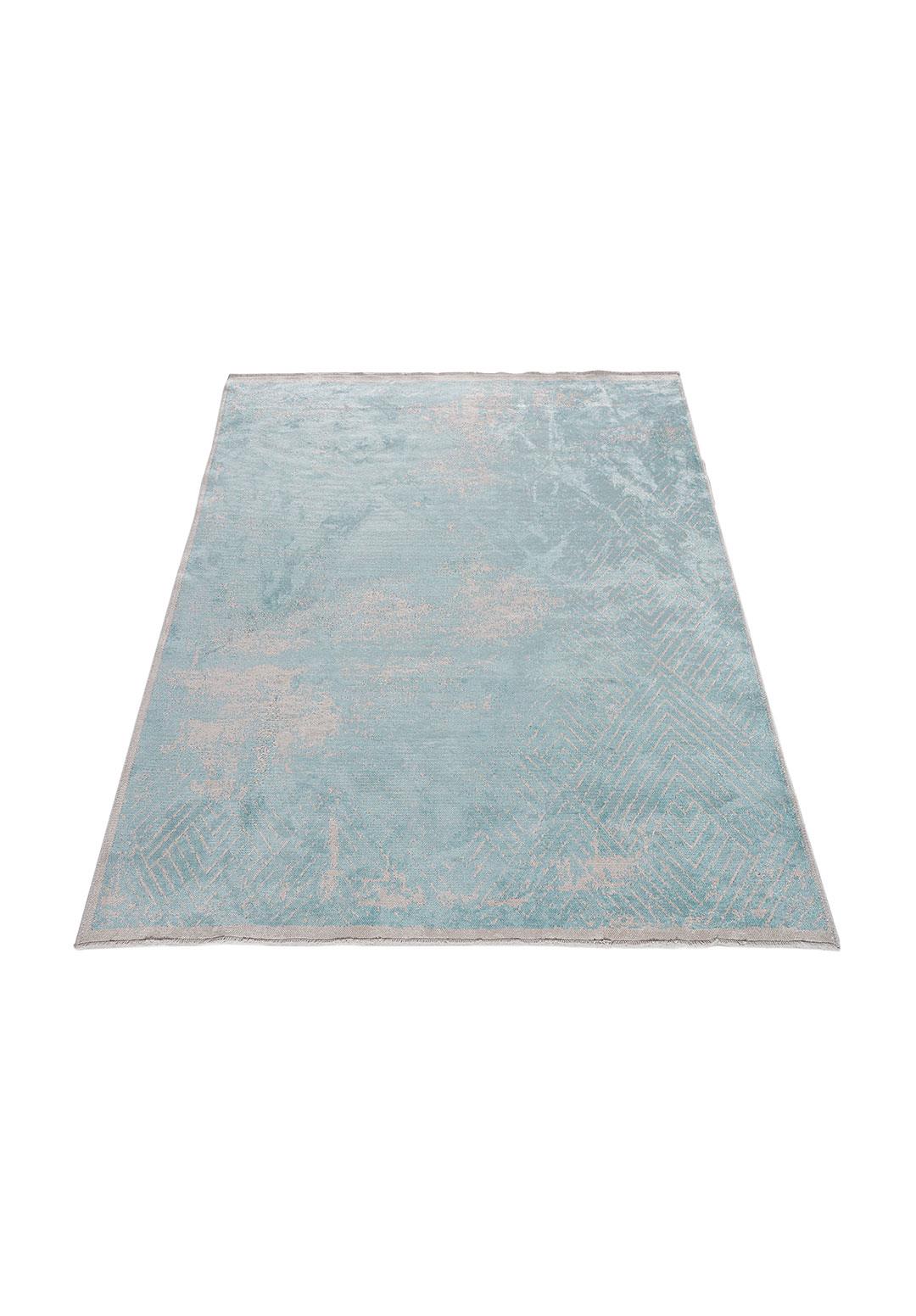 SLIT ECRU - ICE BLUE RUG