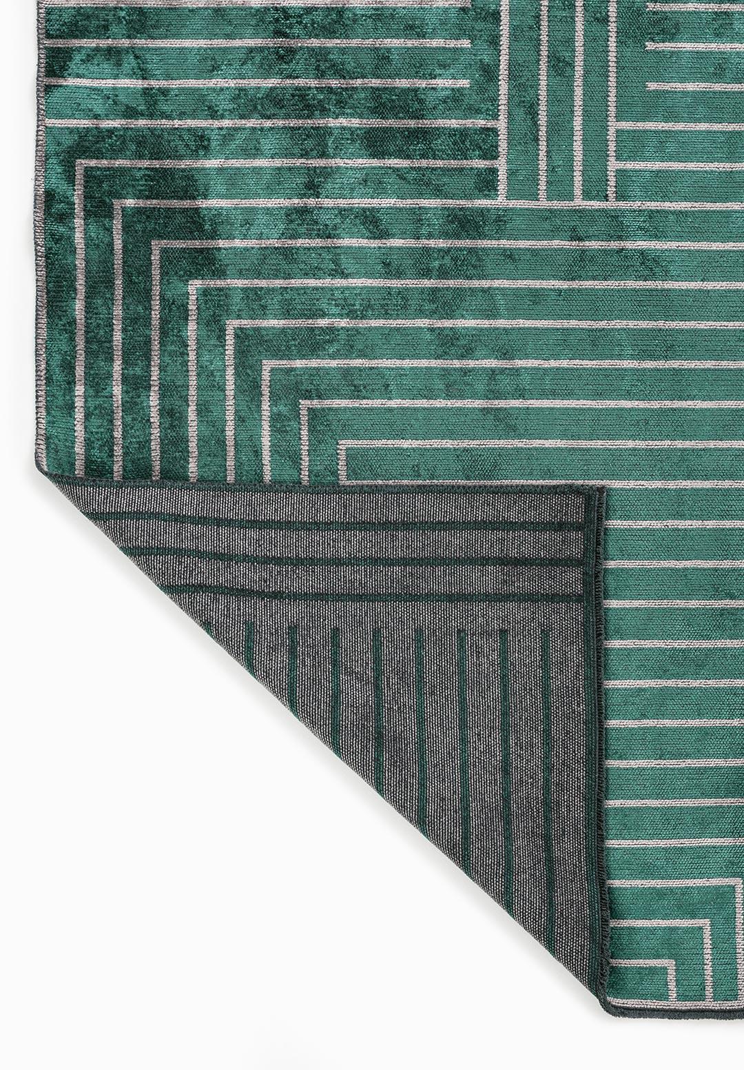 TRAP LIGHT GREY - DARK GREEN RUG
