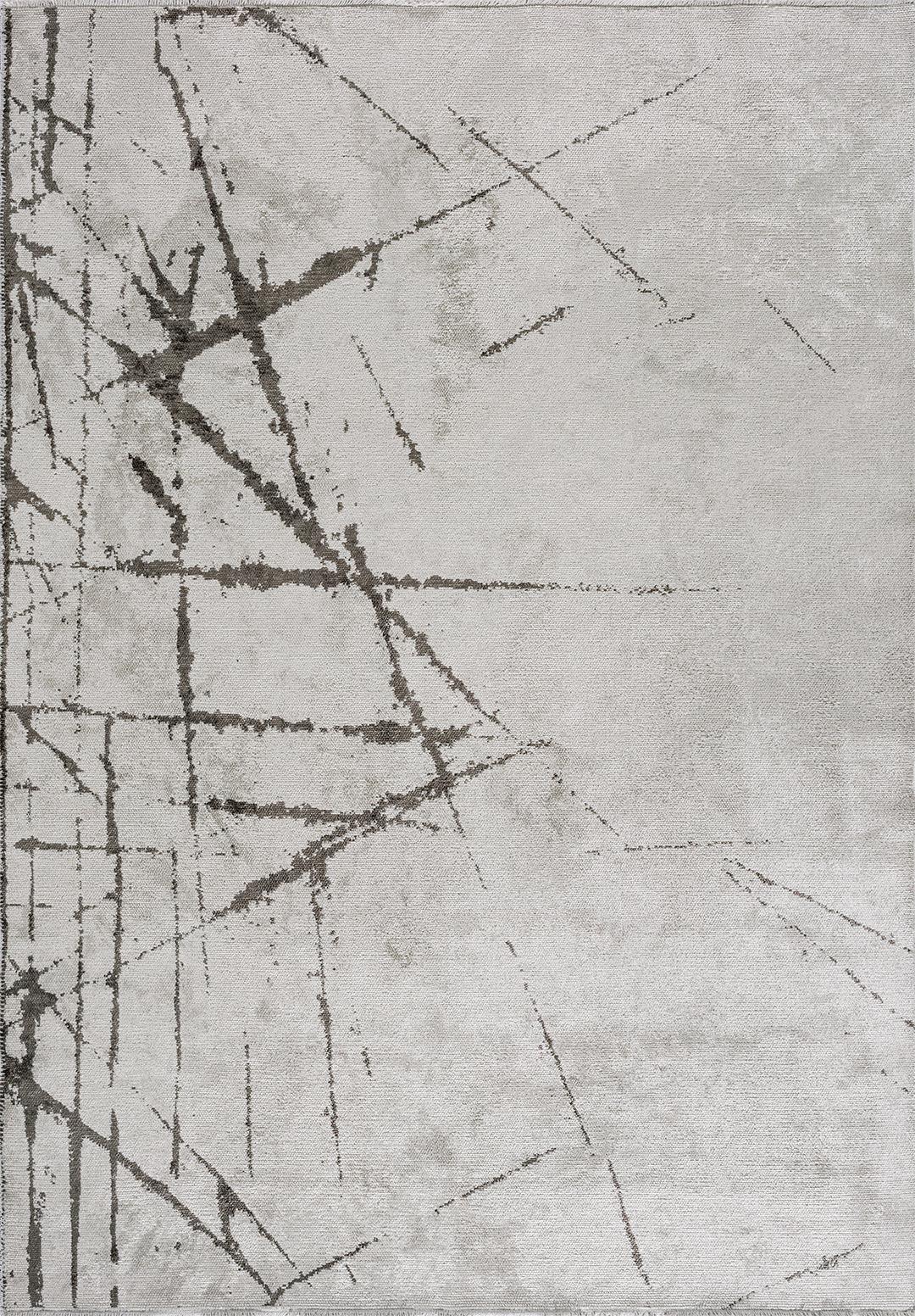 CRACK DARK GREY - ECRU RUG