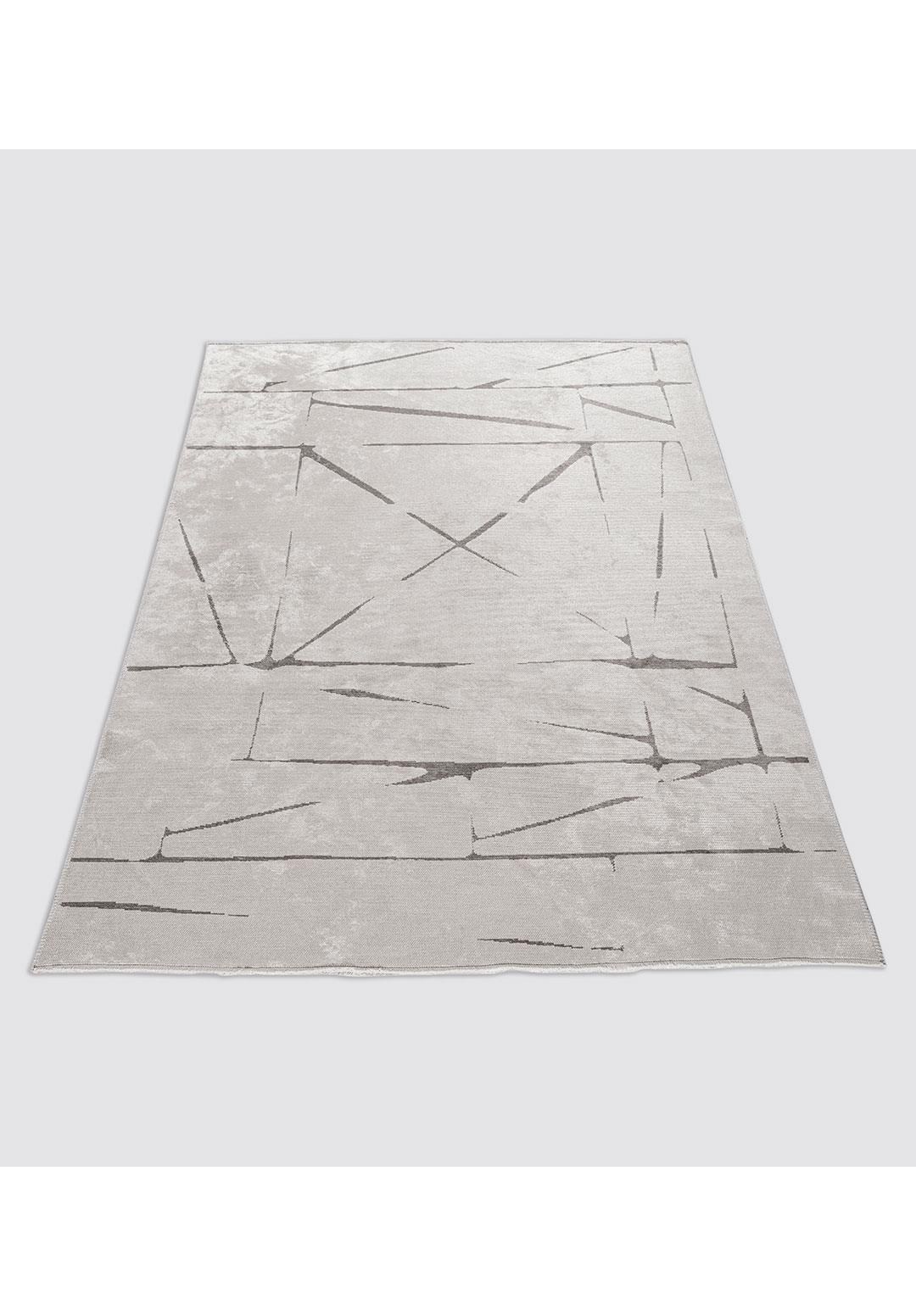 SQUARE ECRU - DARK GREY RUG