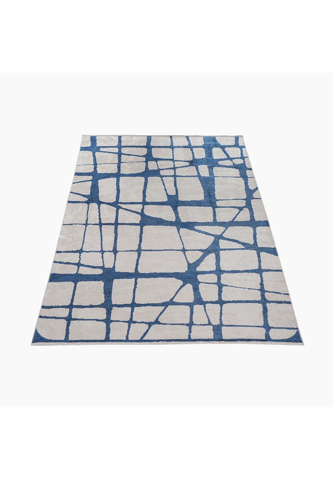 WEB NAVY BLUE - ECRU RUG