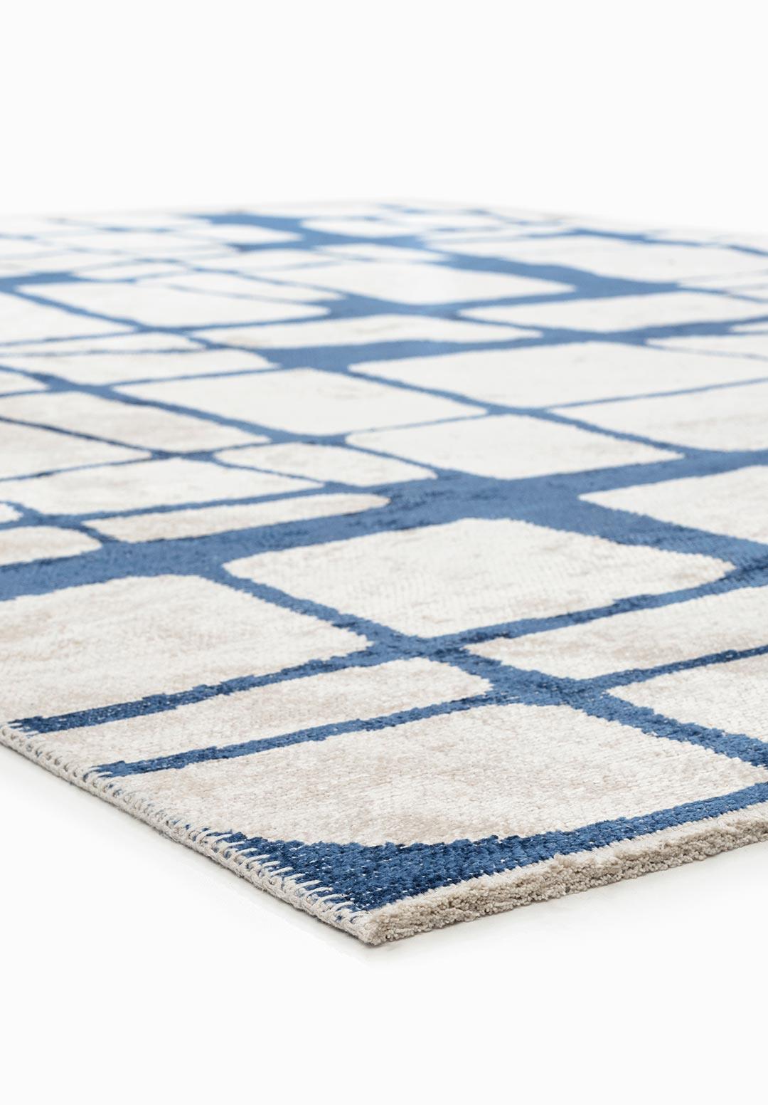 WEB NAVY BLUE - ECRU RUG