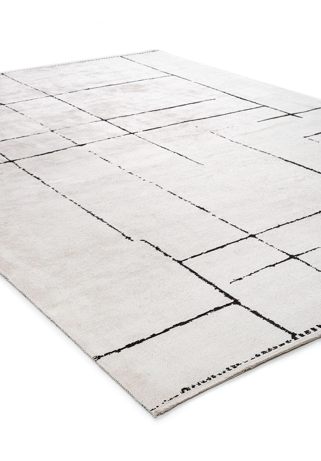 SCRATCH BLACK - ECRU RUG