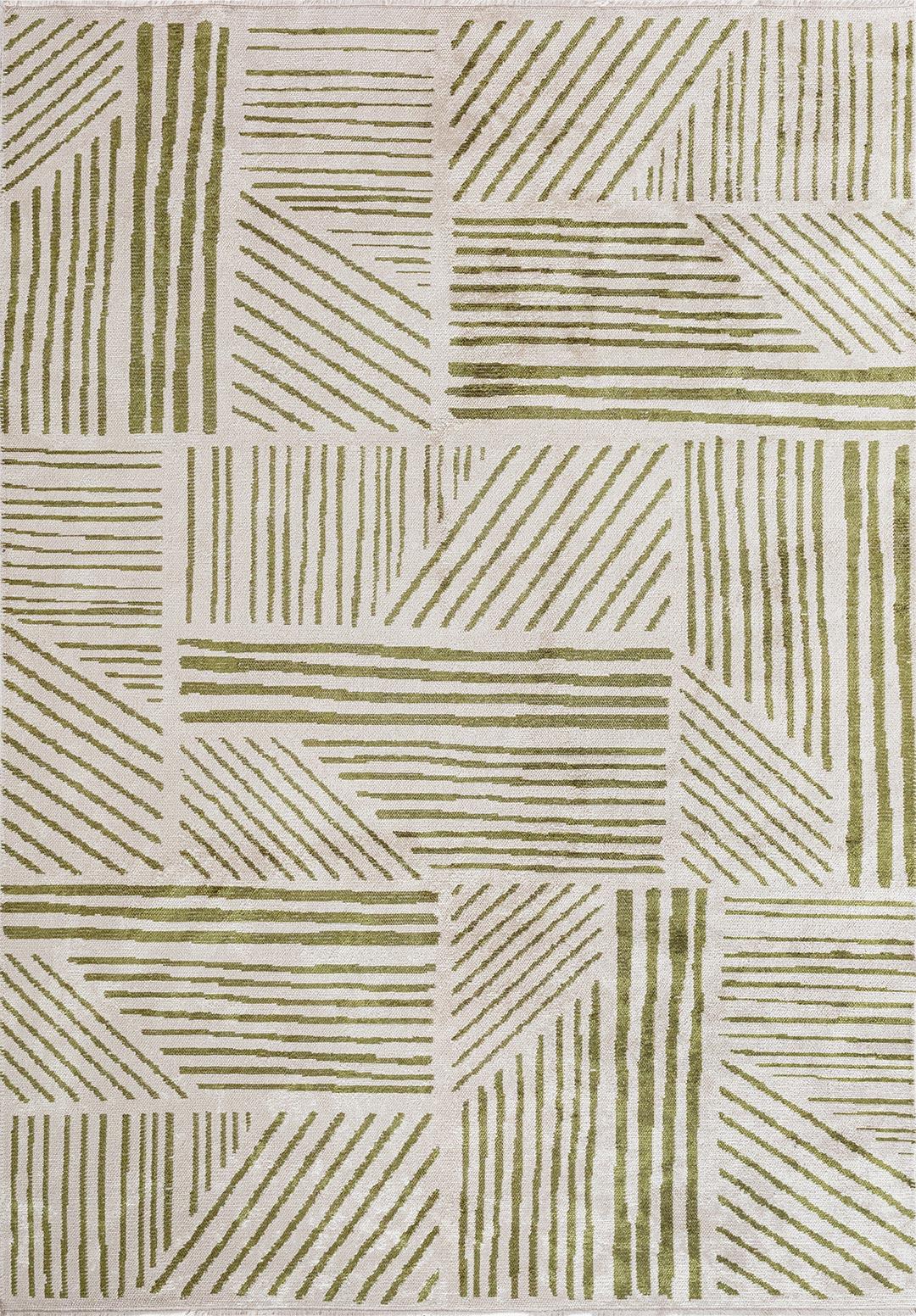 FIELD GREEN - ECRU RUG