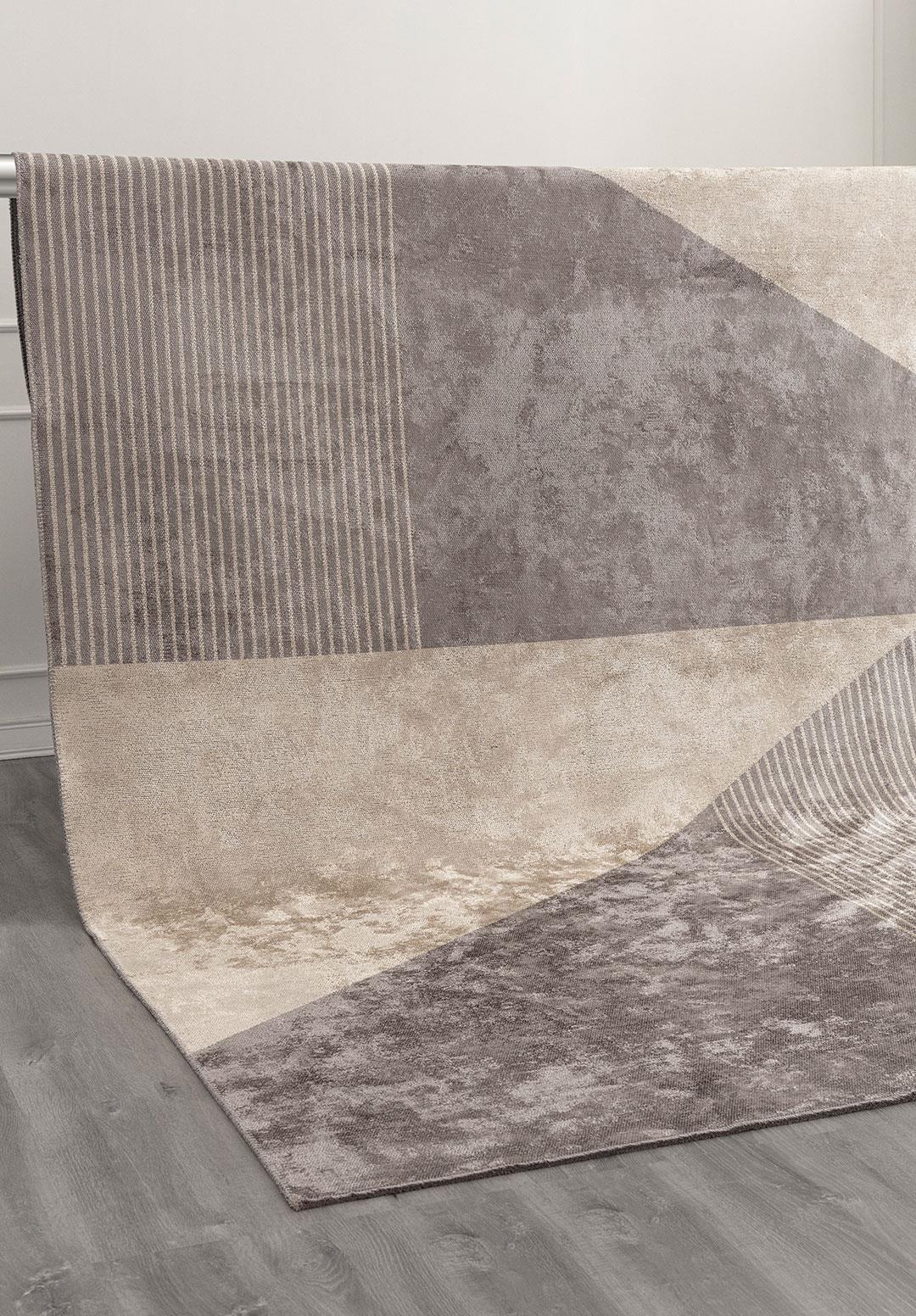 VERTEX DARK GREY - CREAM RUG