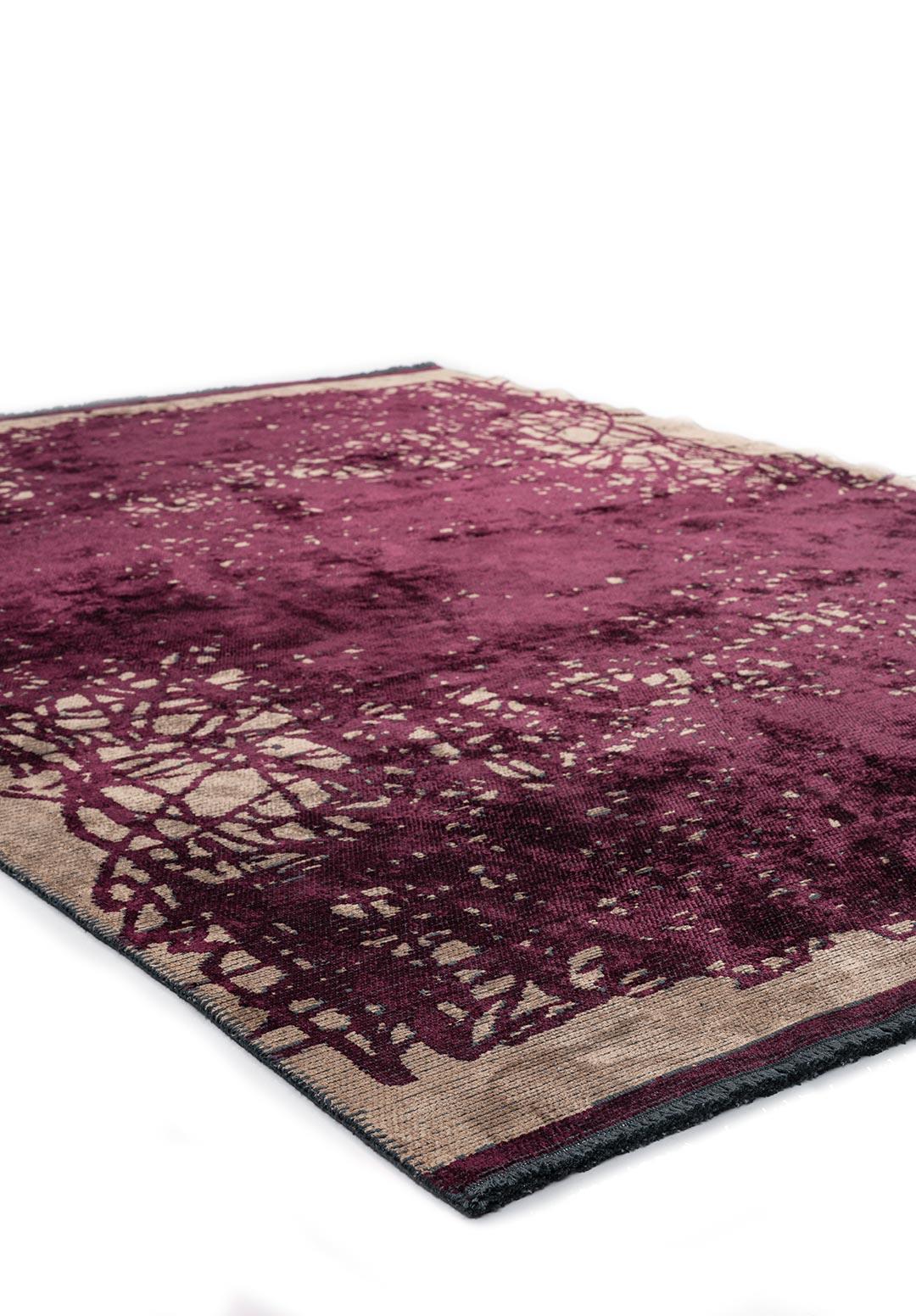 TANGLE DARK DAMSON - DARK BEIGE RUG