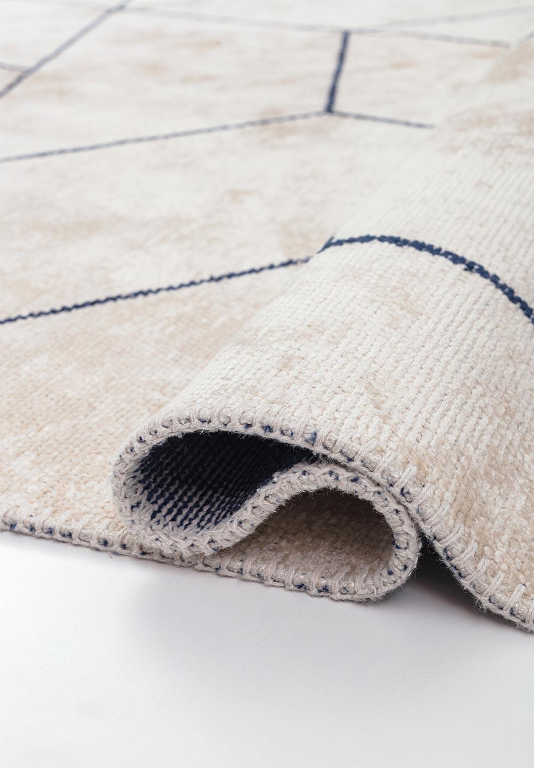 STONE DARK NAVY - ECRU RUG