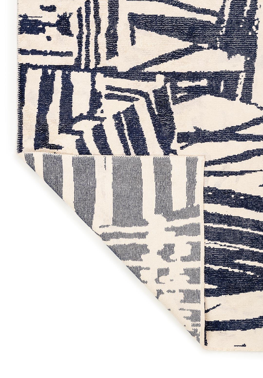 GRAFFITI DARK NAVY - ECRU RUG
