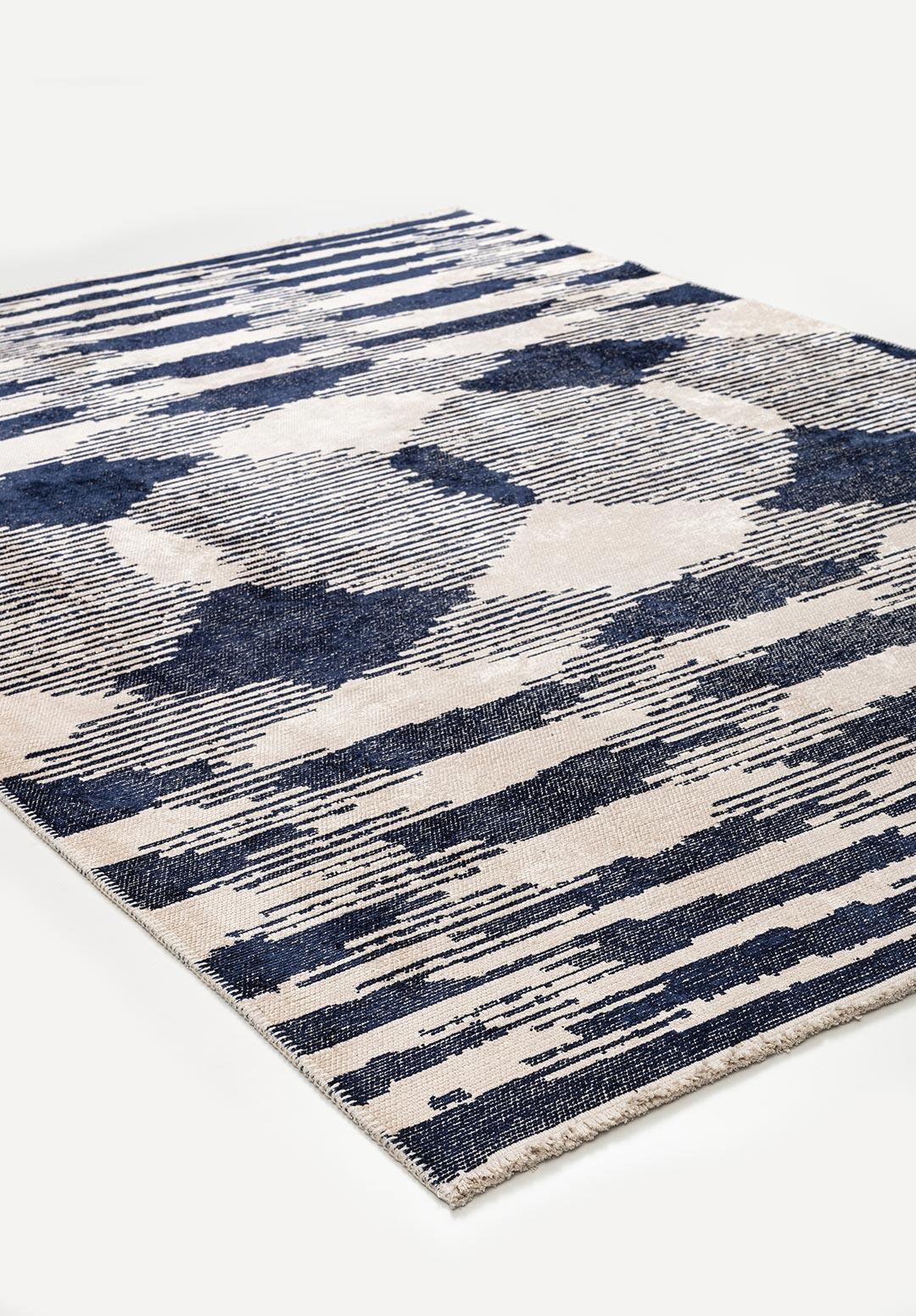 HUB DARK NAVY - ECRU RUG