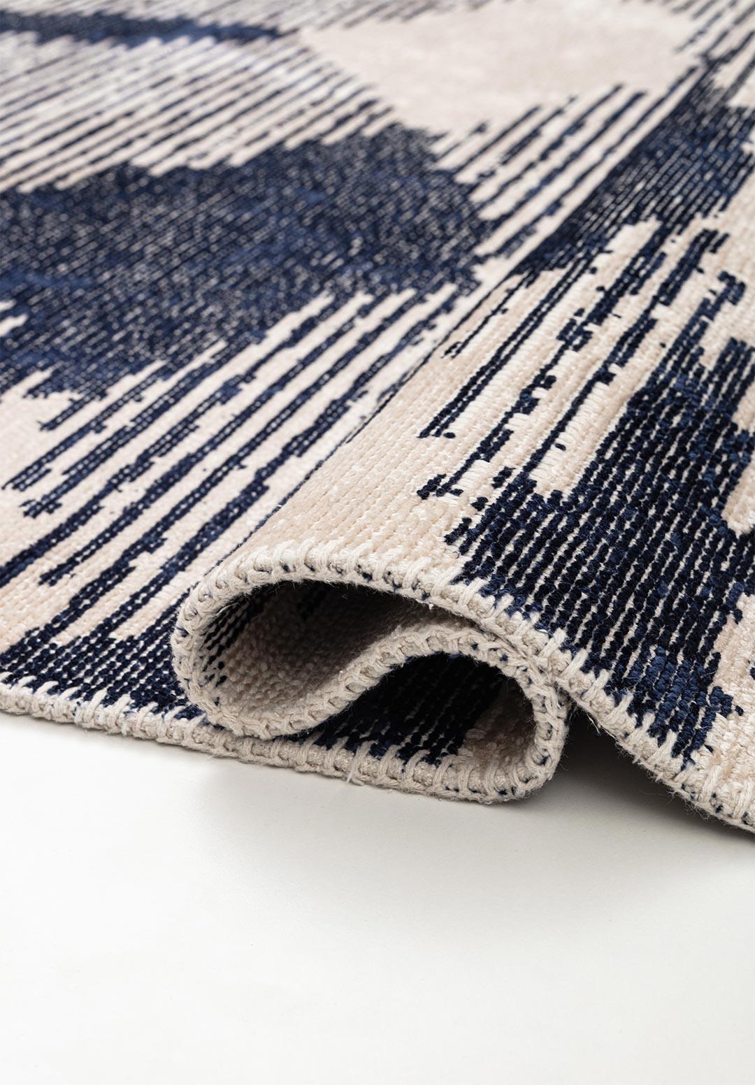 HUB DARK NAVY - ECRU RUG