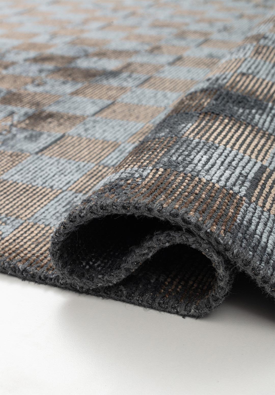 CRUST DARK BEIGE - BLUE RUG
