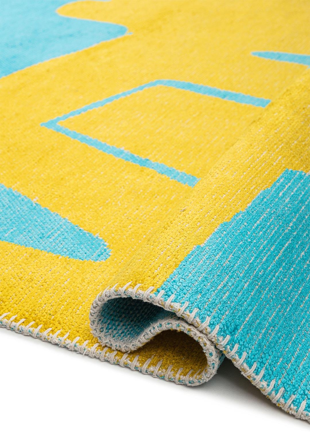 COCO YELLOW - TURQUOISE RUG