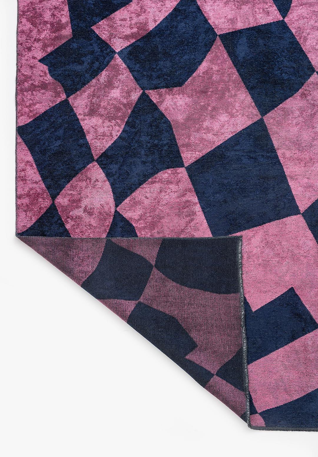 FLAG DARK NAVY - PINK RUG