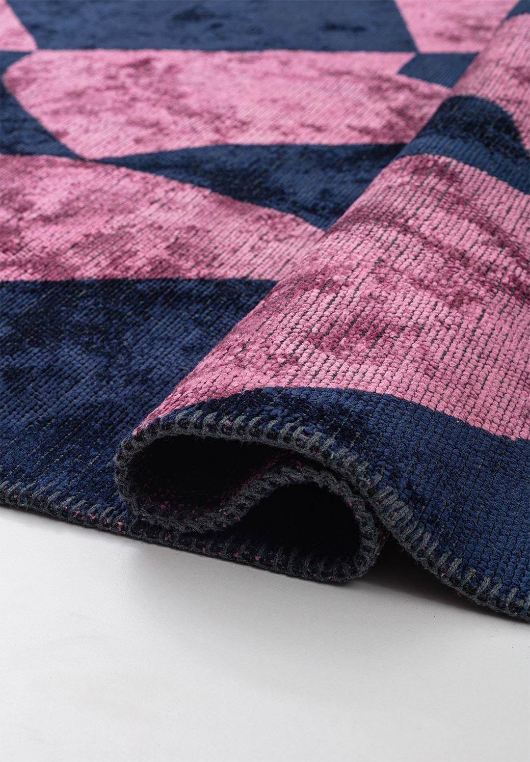 FLAG DARK NAVY - PINK RUG