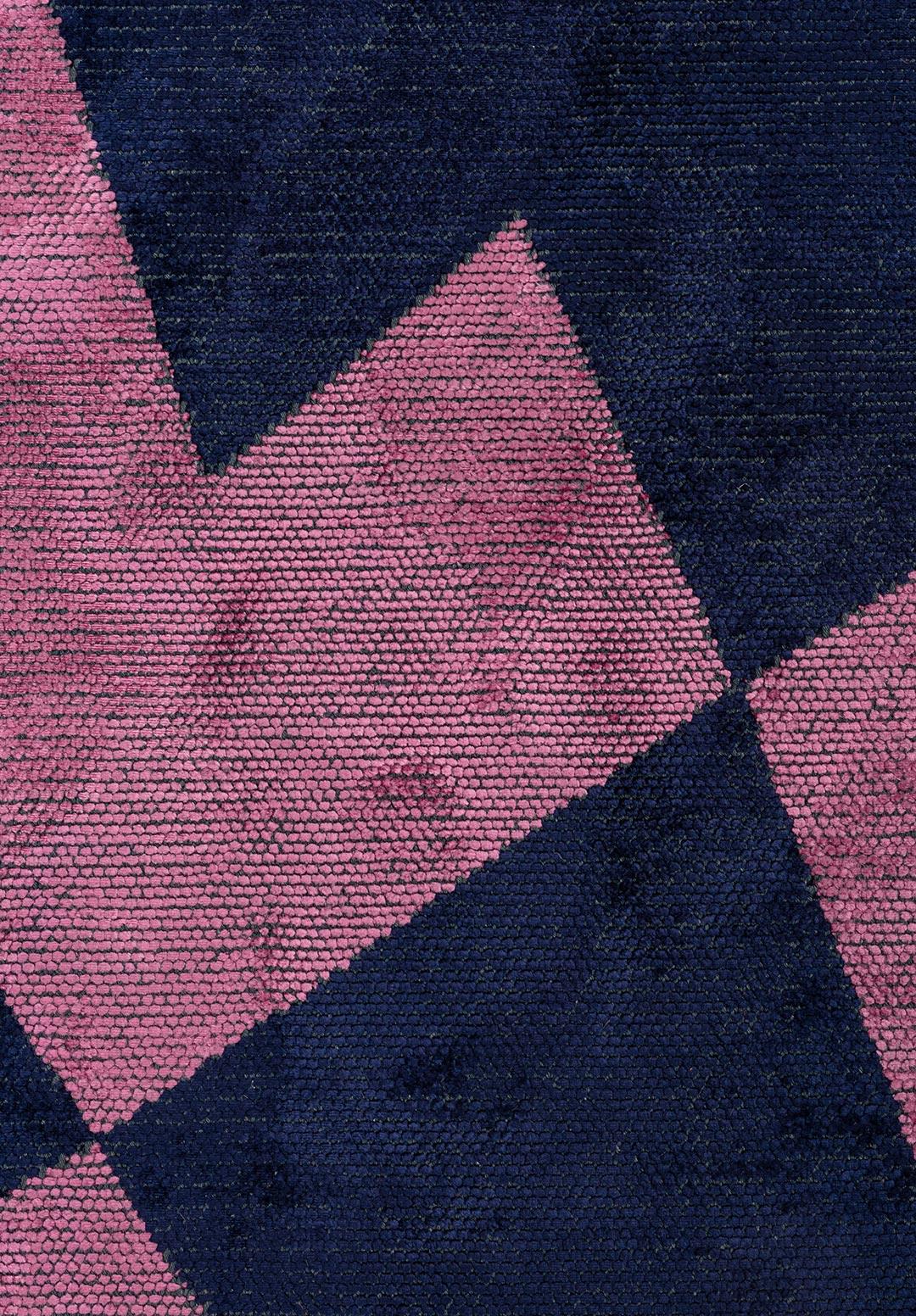 FLAG DARK NAVY - PINK RUG