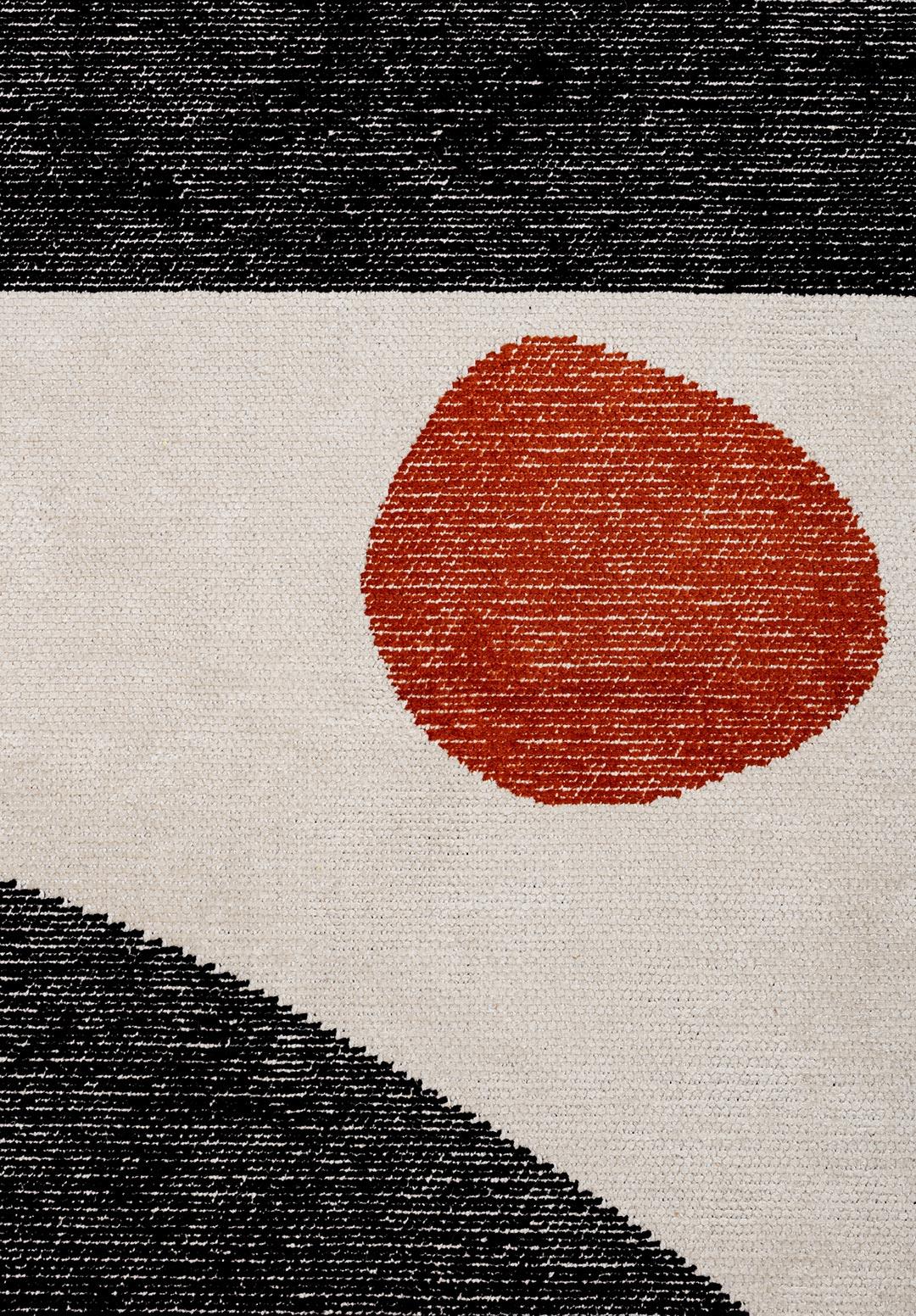 ROCK BLACK - RUST - ECRU RUG