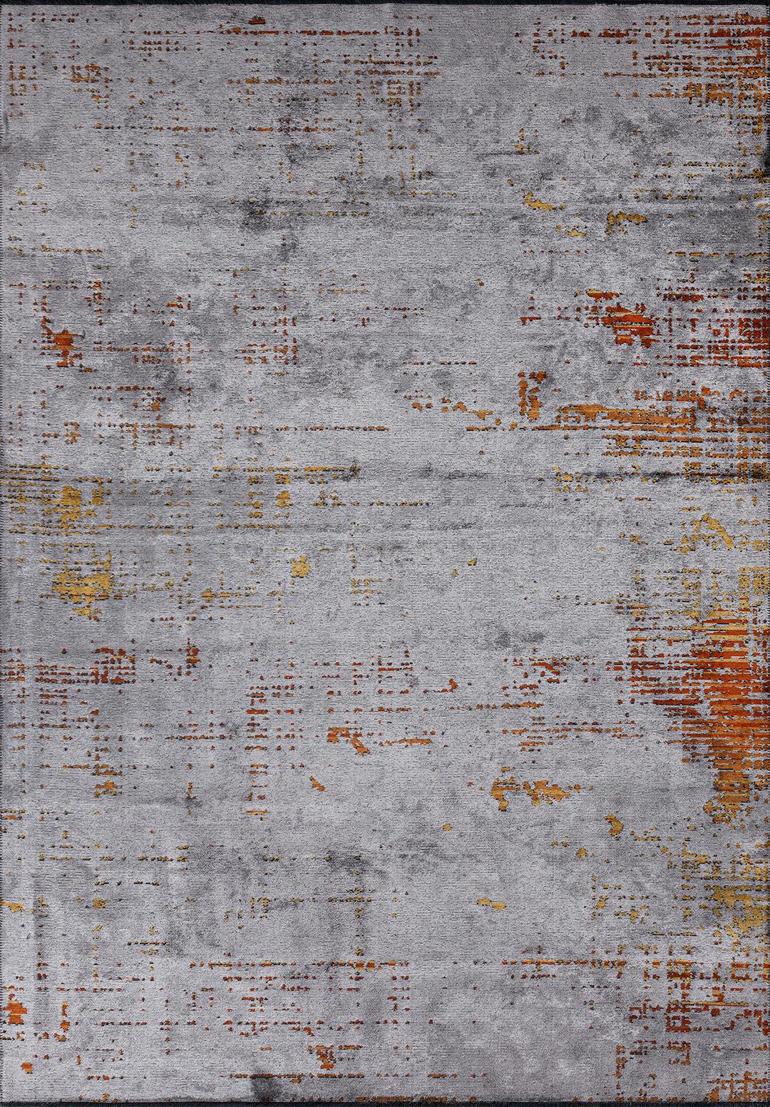 SPACE LIGHT GREY - RUST - TERRA - GOLD - MUSTARD RUG