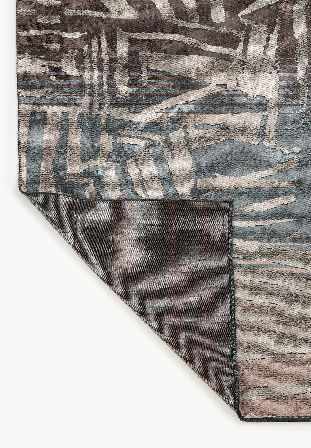 GRAFFITI CHARCOAL - DARK MINK - BLUE - COPPER - CREAM RUG