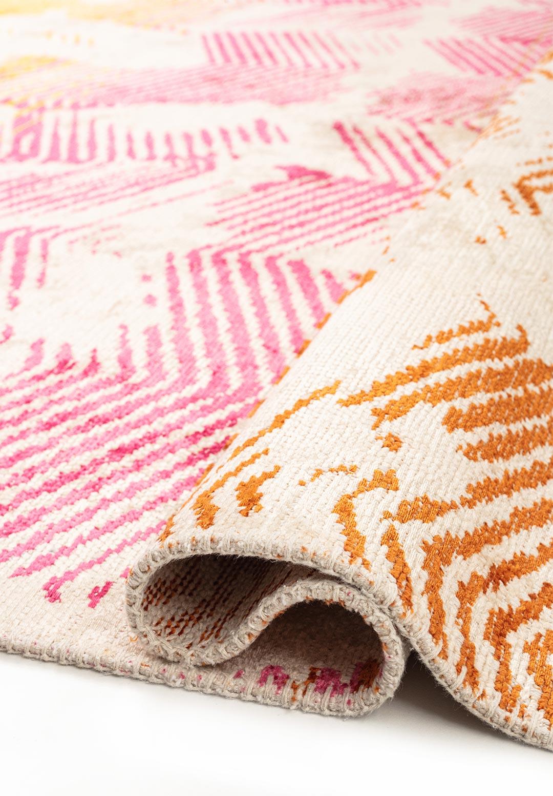 TAHITI TURQUOISE - YELLOW - PINK - TERRA - ECRU RUG