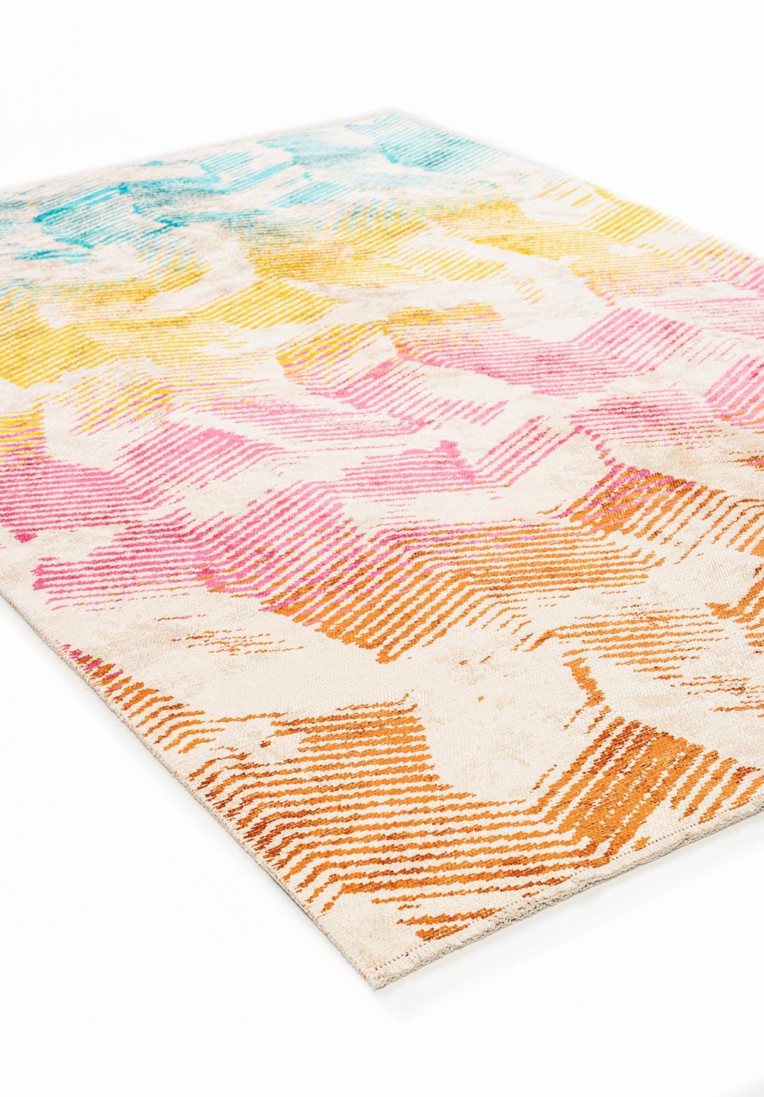 TAHITI TURQUOISE - YELLOW - PINK - TERRA - ECRU RUG