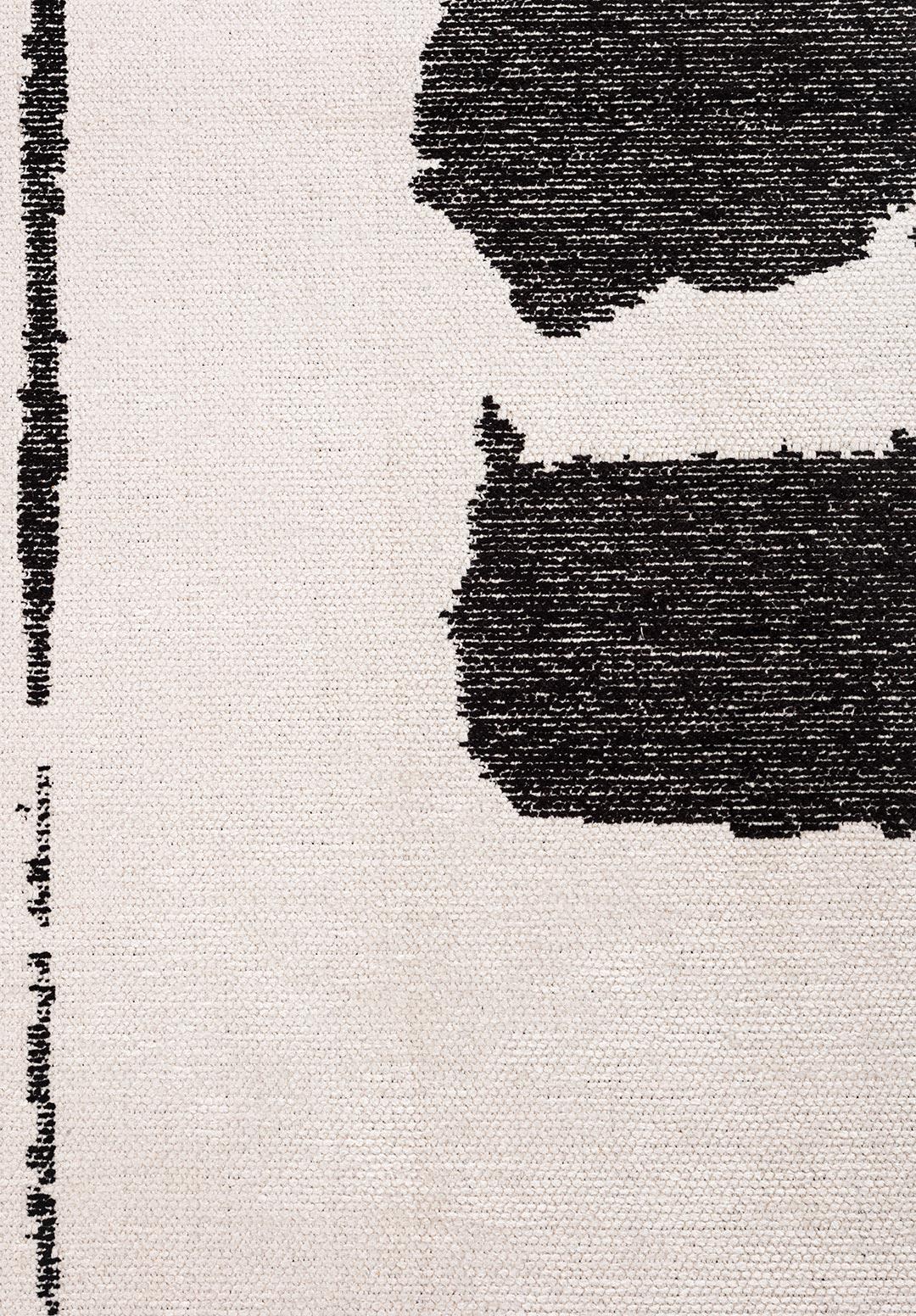 CLAY BLACK - ECRU RUG