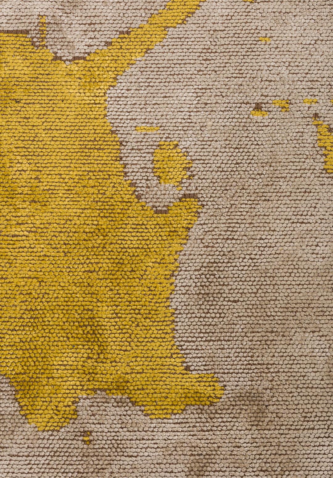 SPILL YELLOW - LIGHT GREY RUG